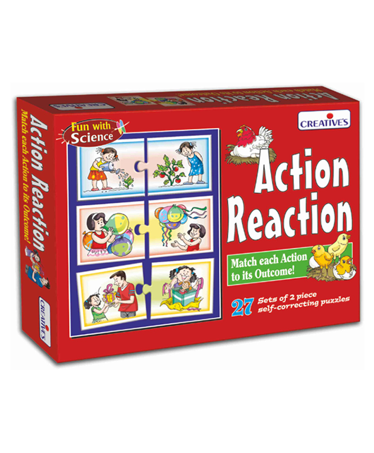 Creative Action Reaction Puzzle, Learn Cause and Effect Develops Early Science Concepts, Logical Thinking & Visual Skills - 27 Sets of 2 Piece-picture-35