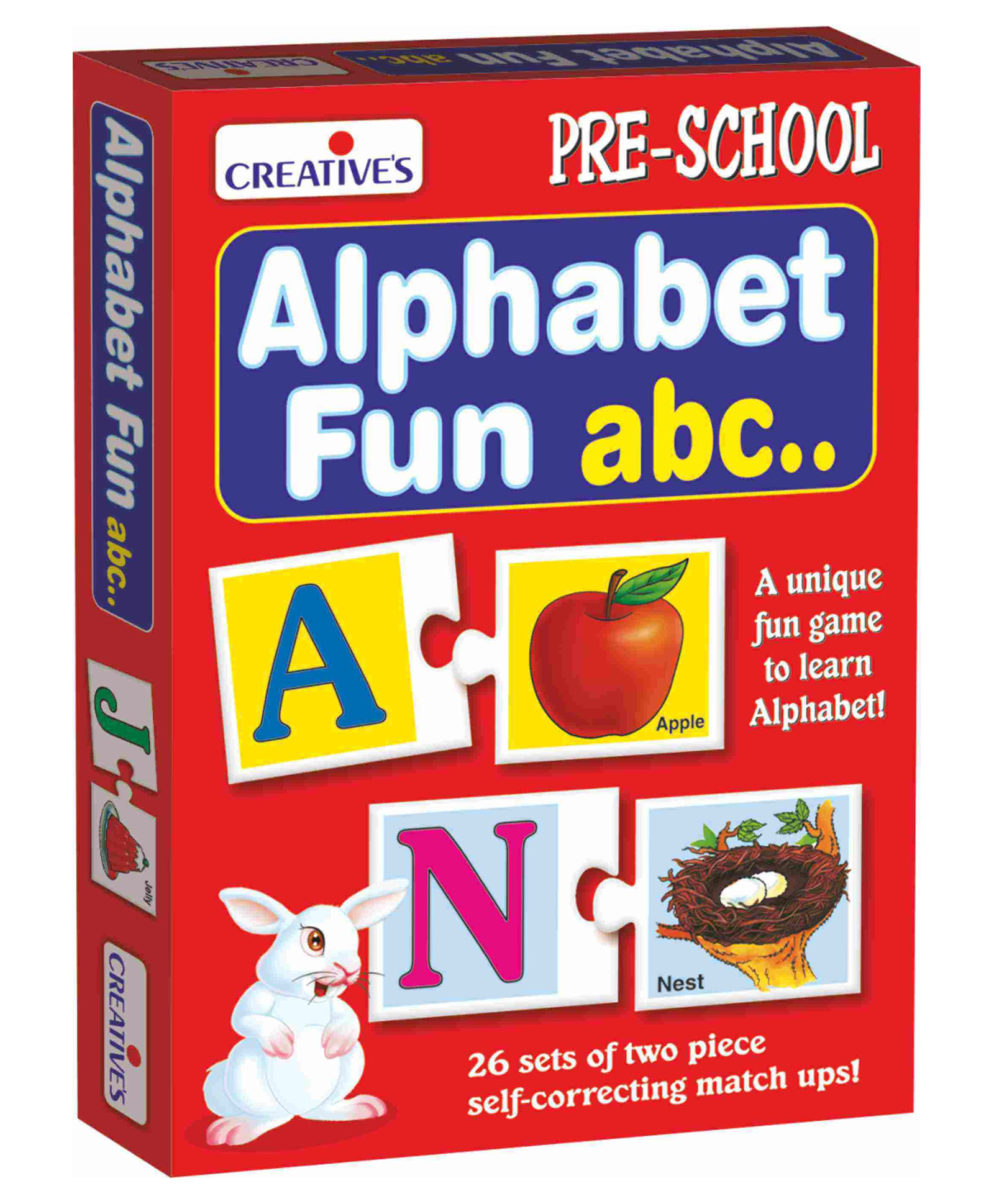 Creative Alphabet Fun ABC Early Learning Educational Puzzles Game, Builds Eye-Hand Coordination for Kids, Fun with Learning , Alphabet - 26 Two Piece Matching Puzzle-picture-9