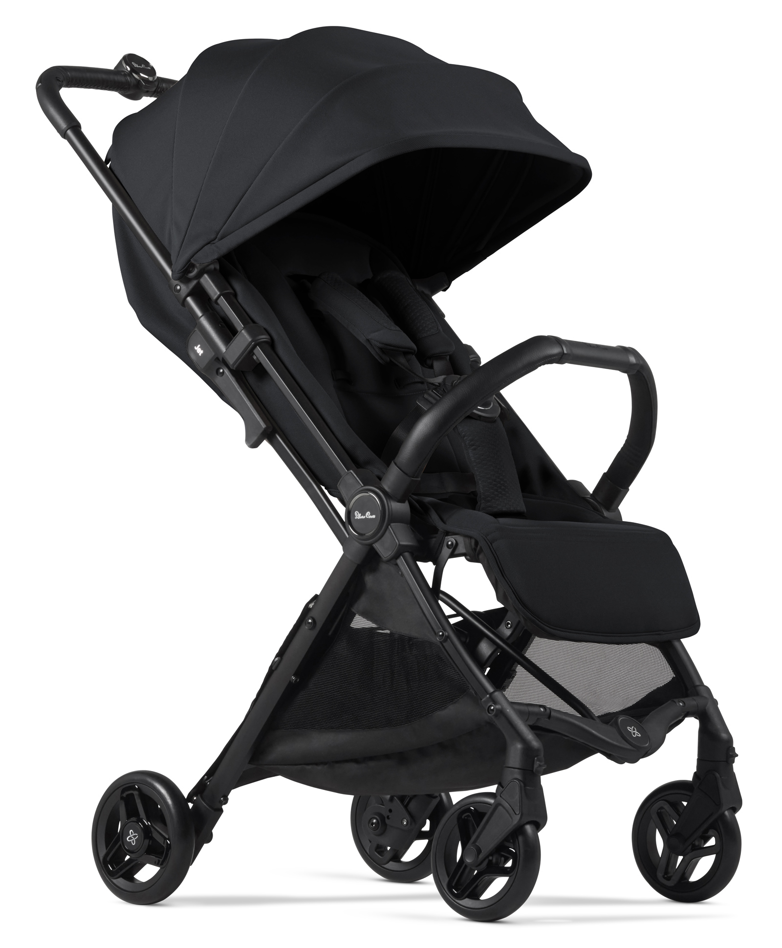 Silver Cross Jet 5 Cabin Approved Lightweight Travel Stroller with One Motion Fold, Car Seat Compatible 3 Years Warranty Includes Rain Cover & Travel Bag - Black-image-2