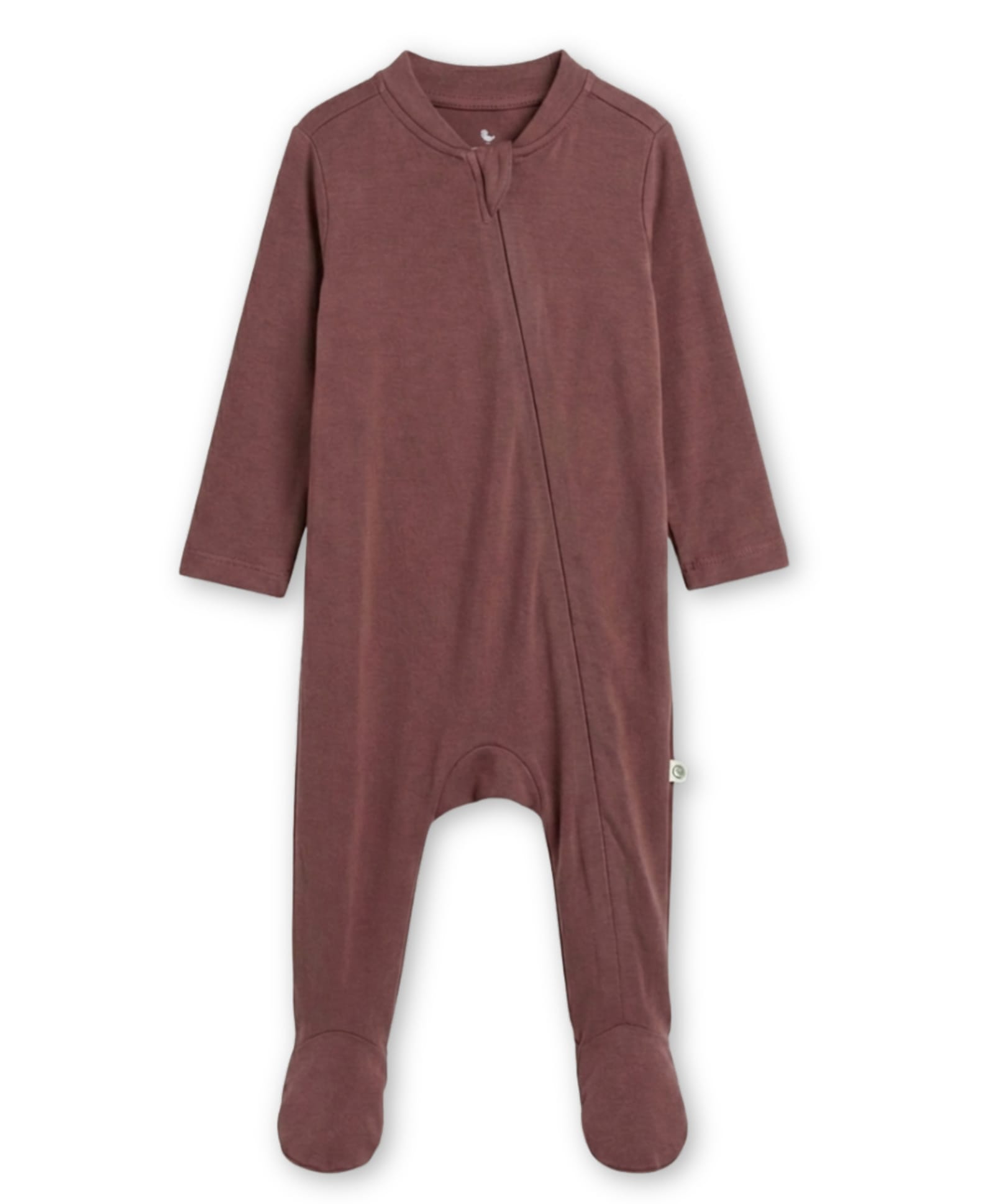 Cocoon Care Bamboo Knit Full Sleeves Solid Footed Sleepsuit - Burgundy-image-18