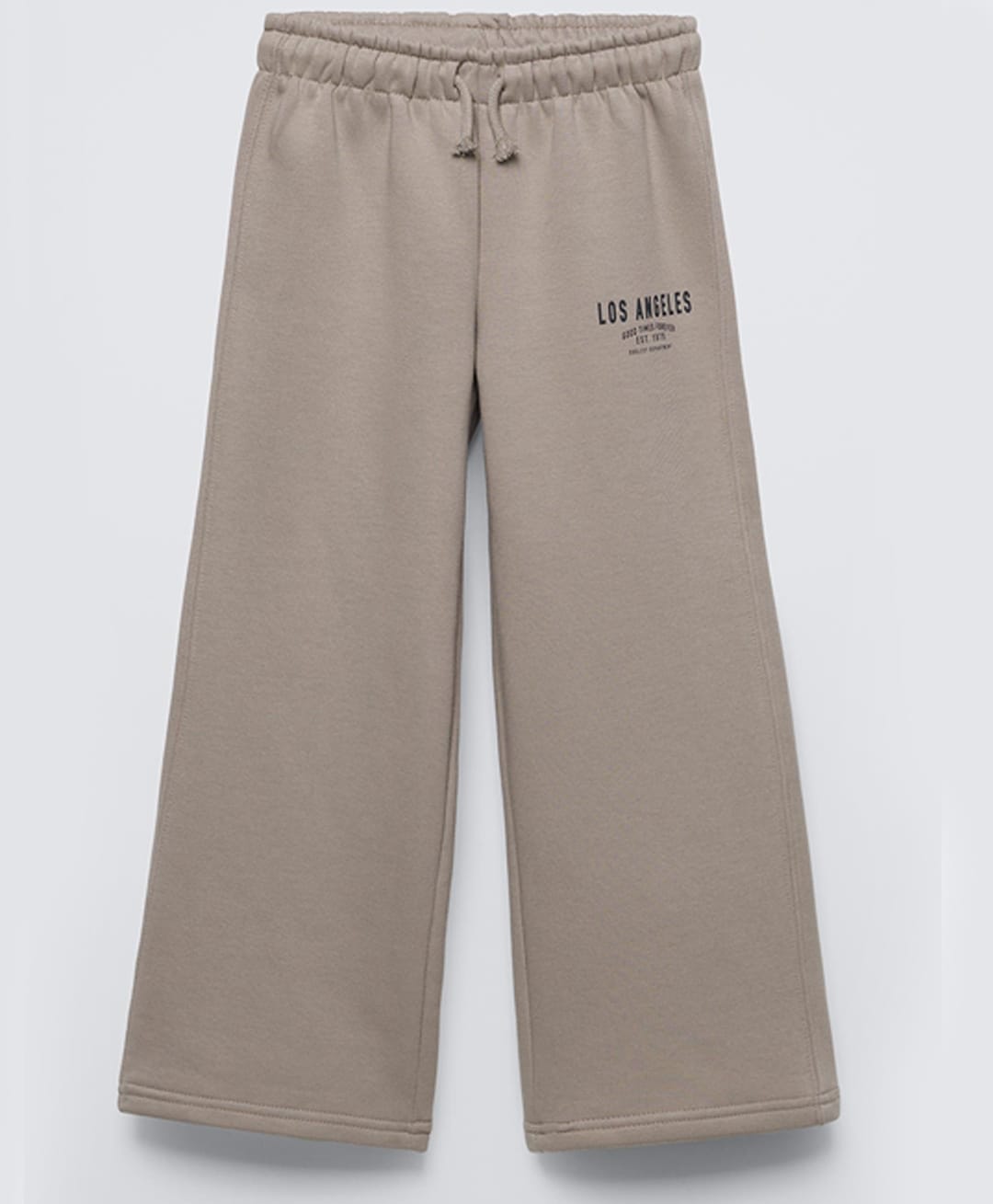 ALAN JONES Cotton Blend Knit New York Text Printed Track Pants With Slit Pocket - Mink-image-44