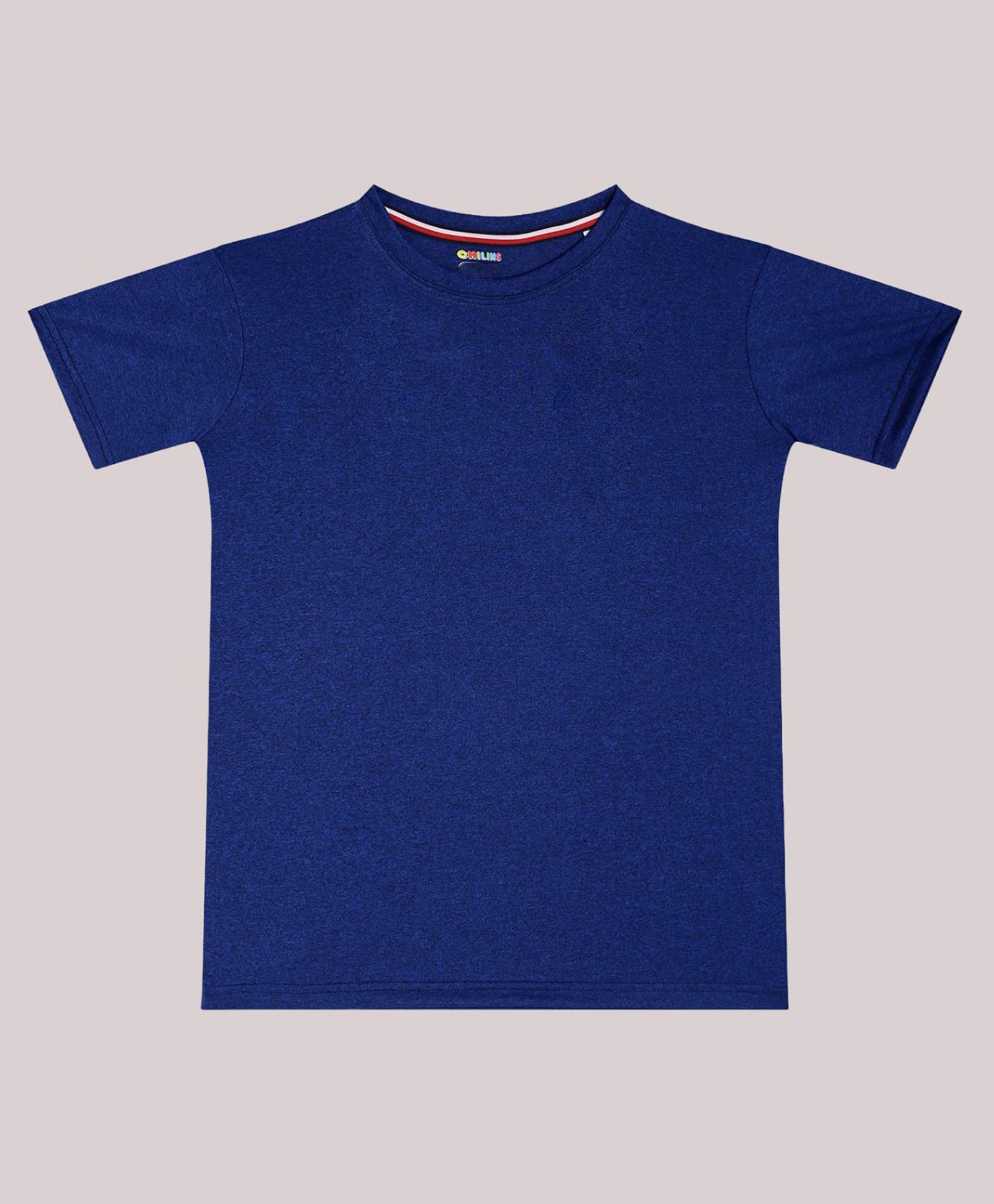 CHILINS Knit Half Sleeves Solid Tee - Navy Blue-picture-10