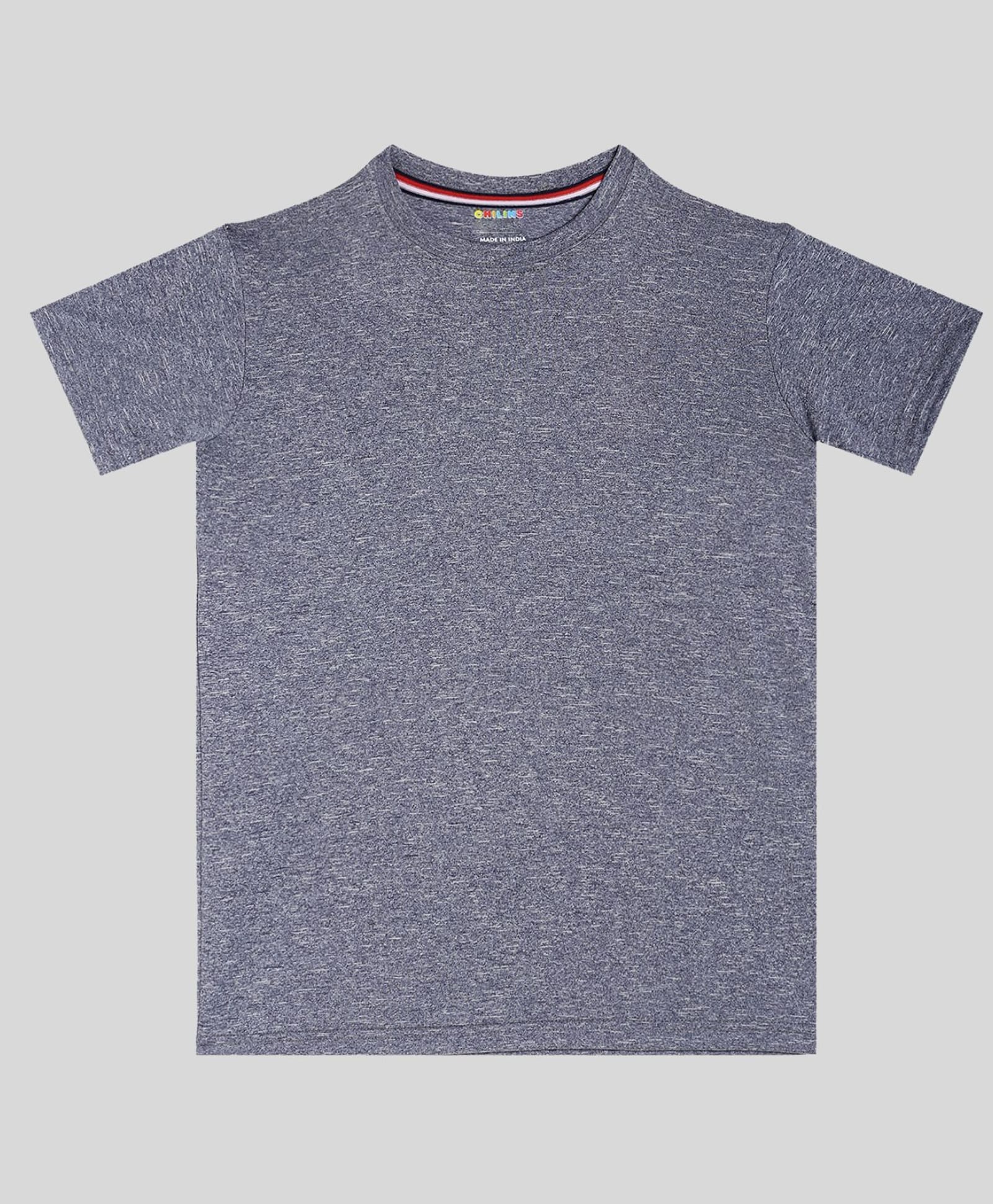 CHILINS Knit Half Sleeves Solid Tee - Grey-picture-20