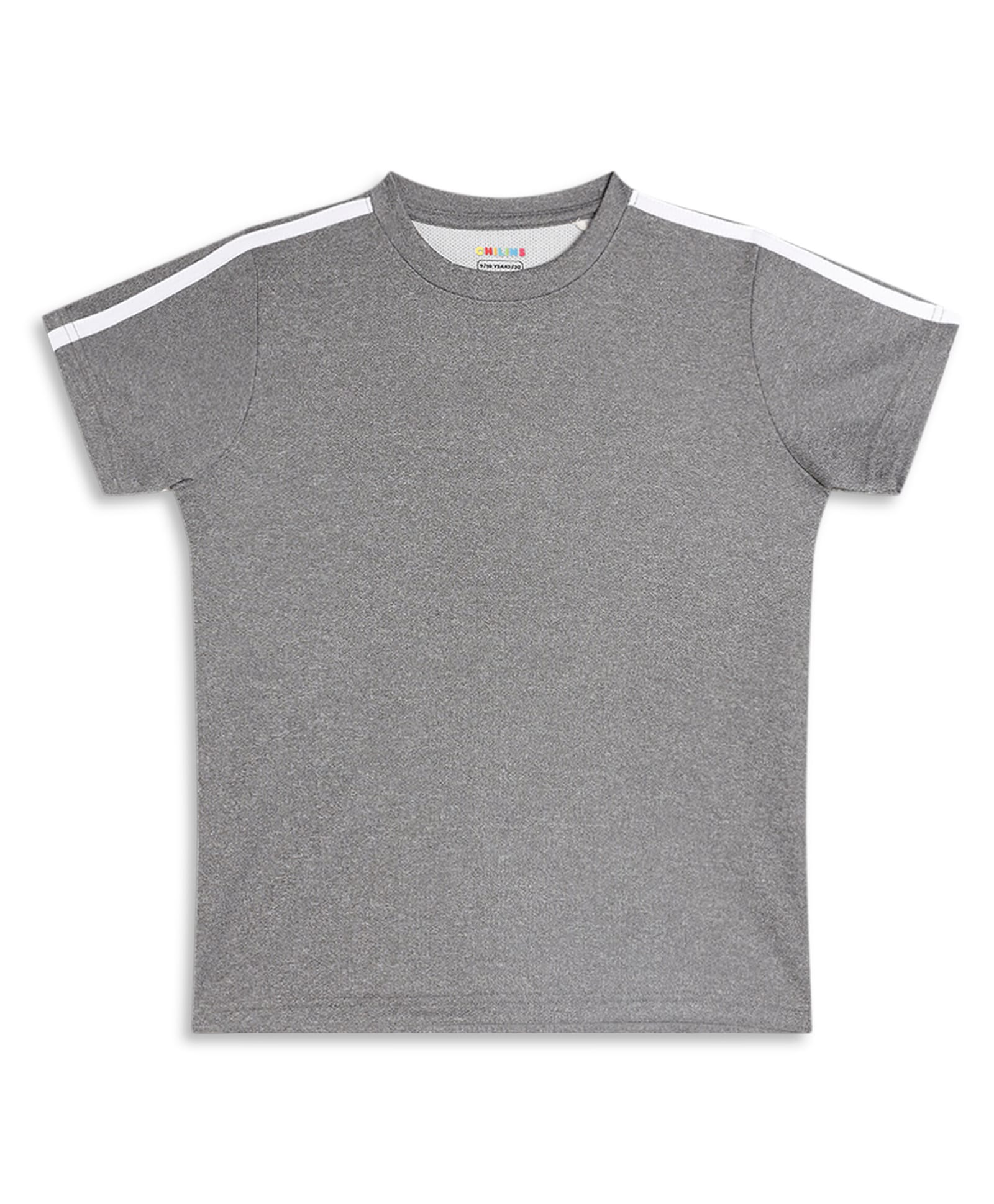 CHILINS Knit Half Sleeves Solid Tee - Grey-picture-17