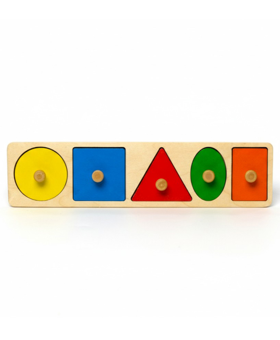 JoyCrate Fit-a-Shape Wooden Puzzle Montessori Shape Sorter Learning Toy for Toddlers - Multicolor-image-31