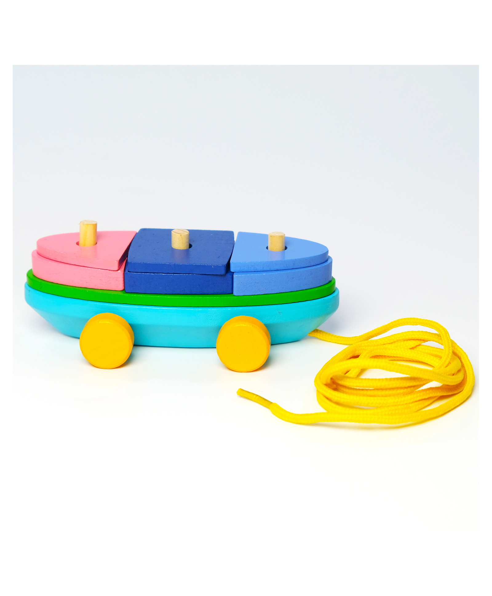 JoyCrate Stack & Sail Wooden Pull-Along Boat Toy Stacking & Walking Toy for Toddlers-image-10