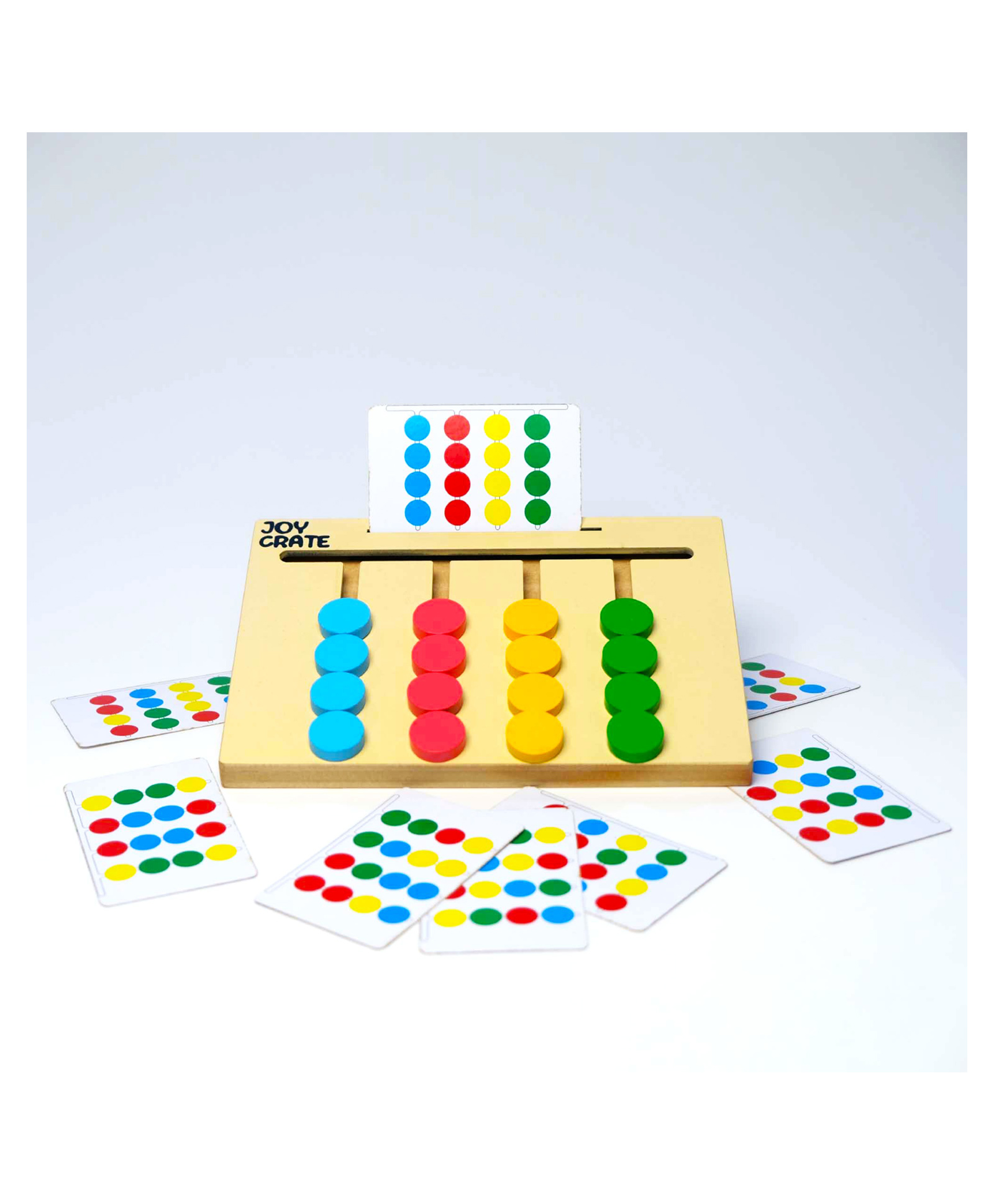 JoyCrate Sort-a-Dot Montessori Color & Pattern Matching Puzzle Game Wooden Brain Development Toy for Toddlers-image-40