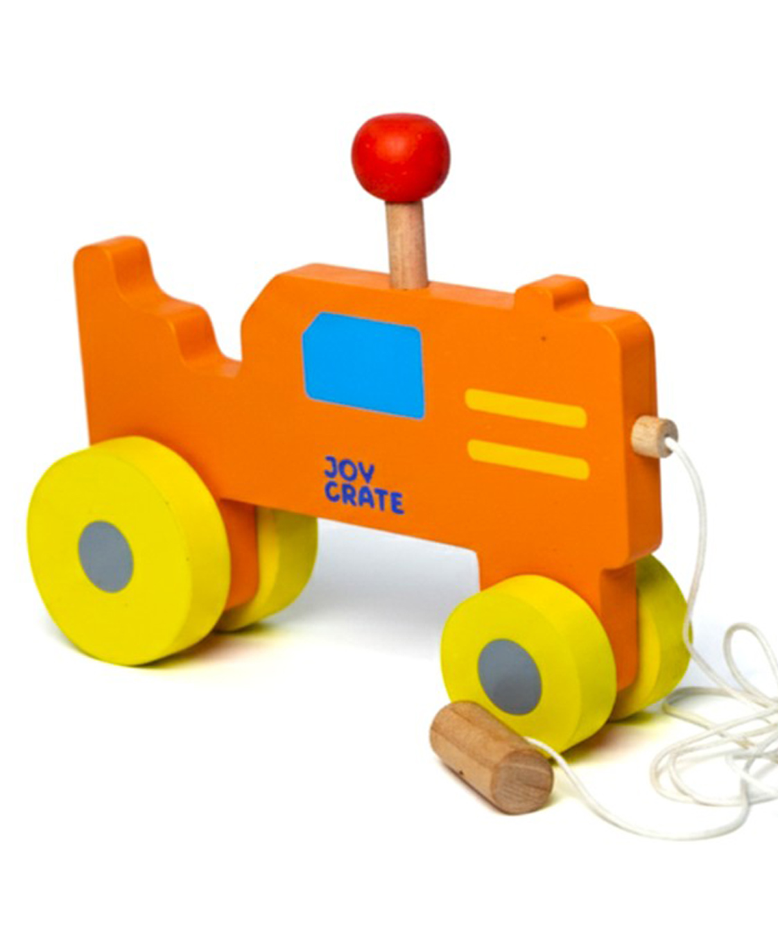 JoyCrate Tumble Tractor Wooden Pull-Along Toy Toddler Walking Toy for Balance & Coordination-image-43