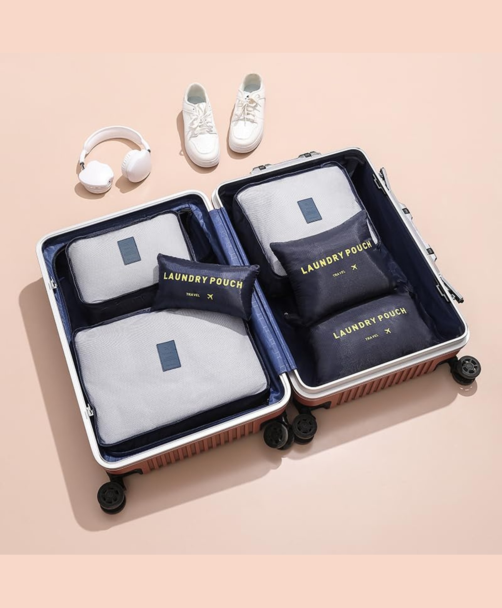 umai Travel Luggage Bag | LYN16-NVY | Navy | pack of 6-picture-15
