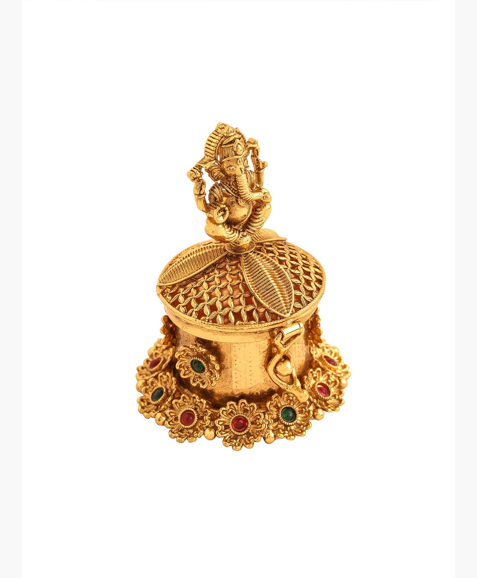 Yellow Chimes Gift Box For Women | Jewellery Organiser | Mother Birthday Gift Jewellery Box- Chandan Sindoor Dibbi Kumkum Bharani Golden Temple - Set of 2.-image-6