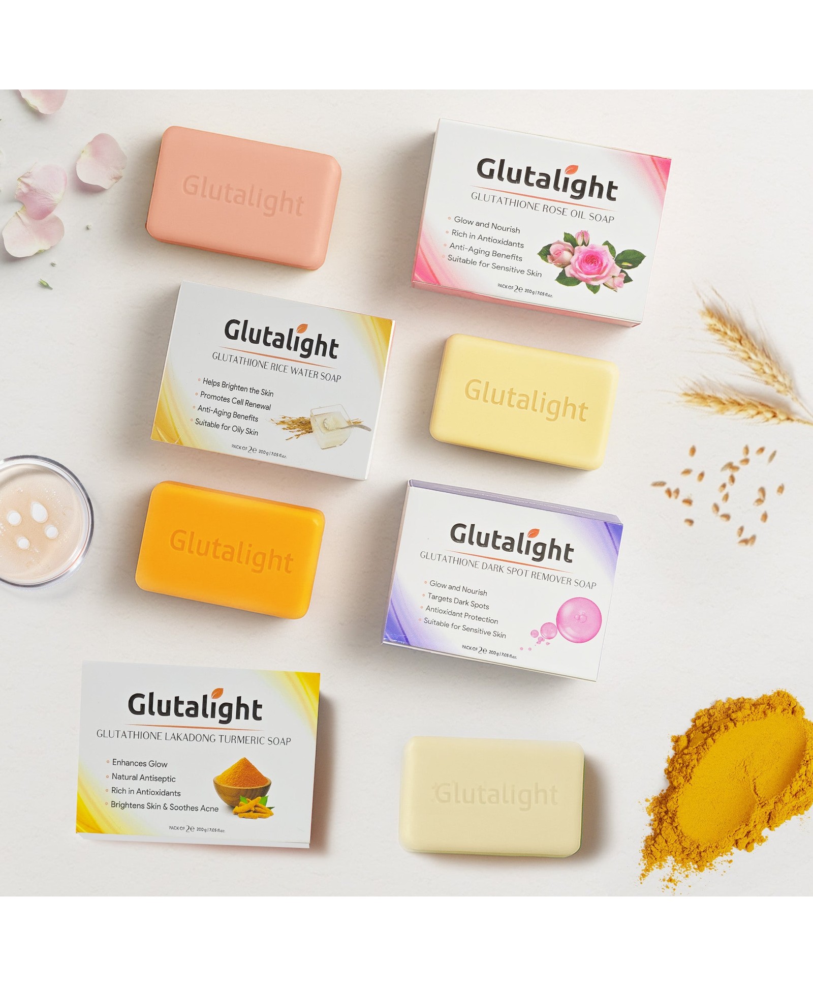 glutalight glutathione soap Rose Oil | Korean Skincare Bathing Soap with Niacinamide, Vitamin C & Rosehip Oil | Fades Dark Spots & Hyperpigmentation | Anti-Aging & Skin Repair Glutatyon tedavisi, vücuttaki glutatyon Alpha Tocopherol Strength:10 MG