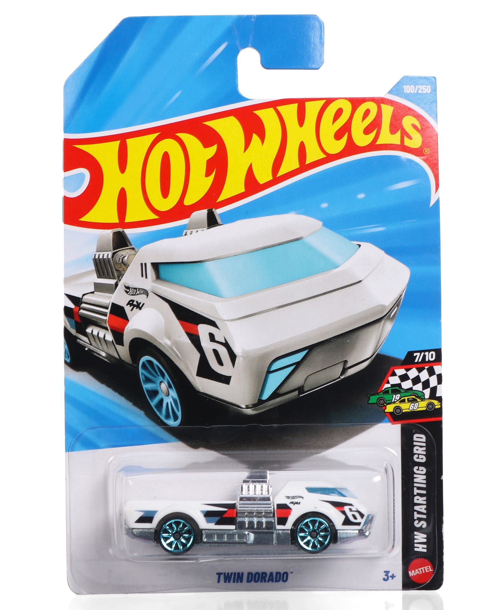 Hot Wheels Twin Dorado (100/250) Toy Car - White & Silver-picture-34