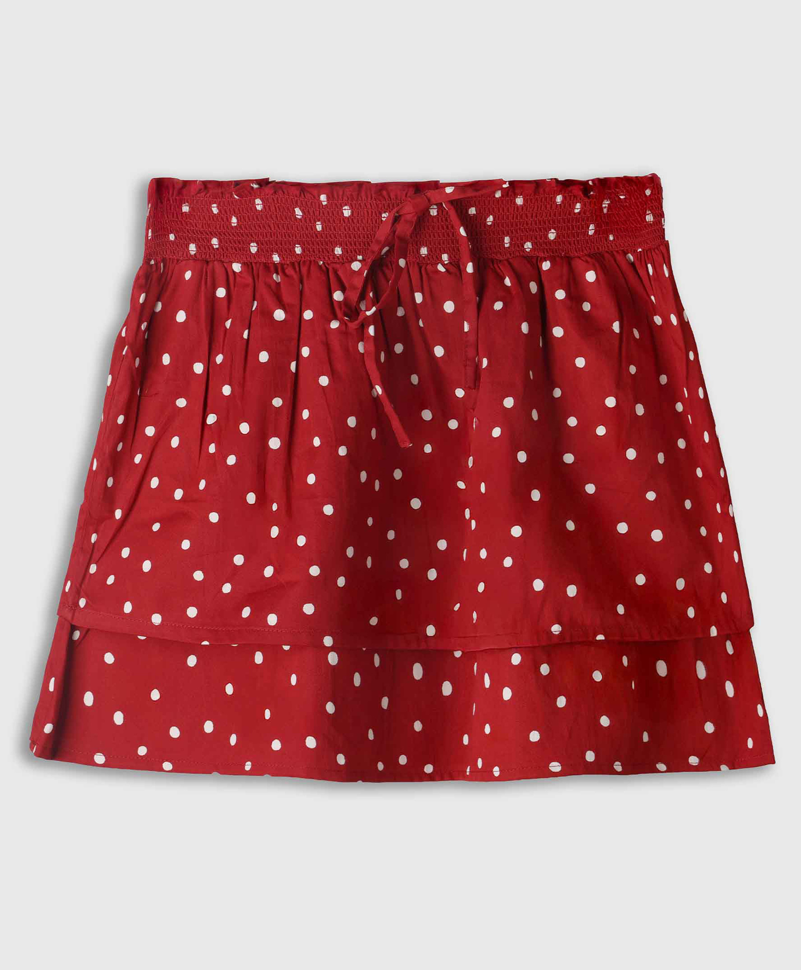 PURPLE UNITED KIDS Cotton Woven Polka Dots Printed Skirt - Maroon-picture-18