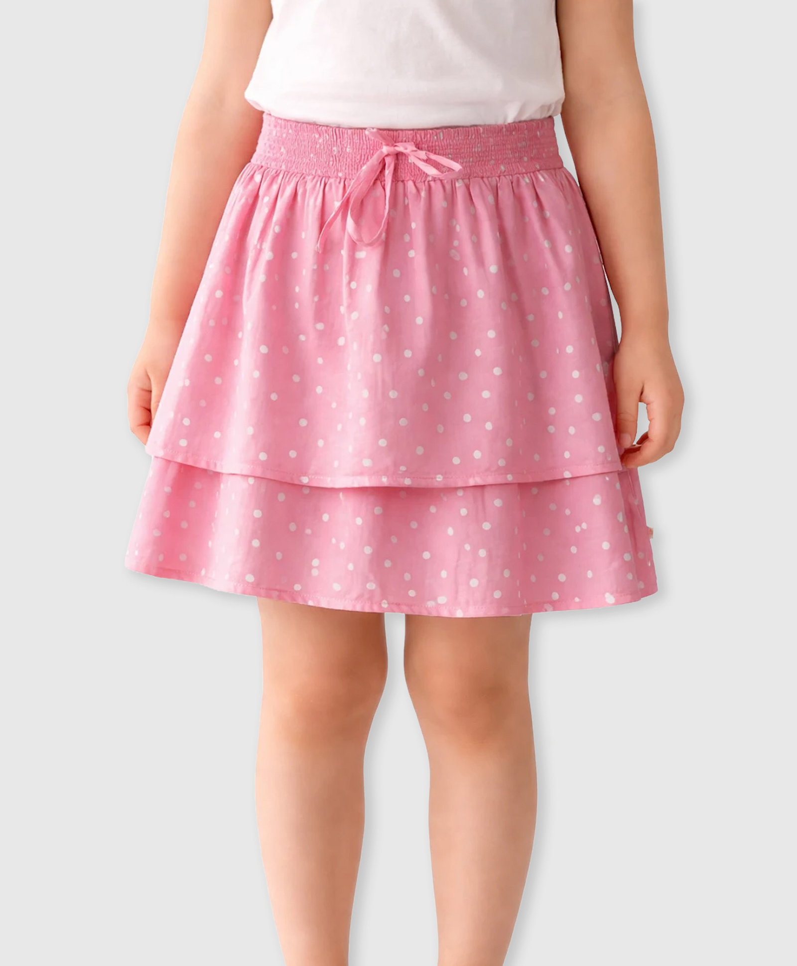 PURPLE UNITED KIDS Cotton Woven Polka Dots Printed Skirt - Pink-picture-21