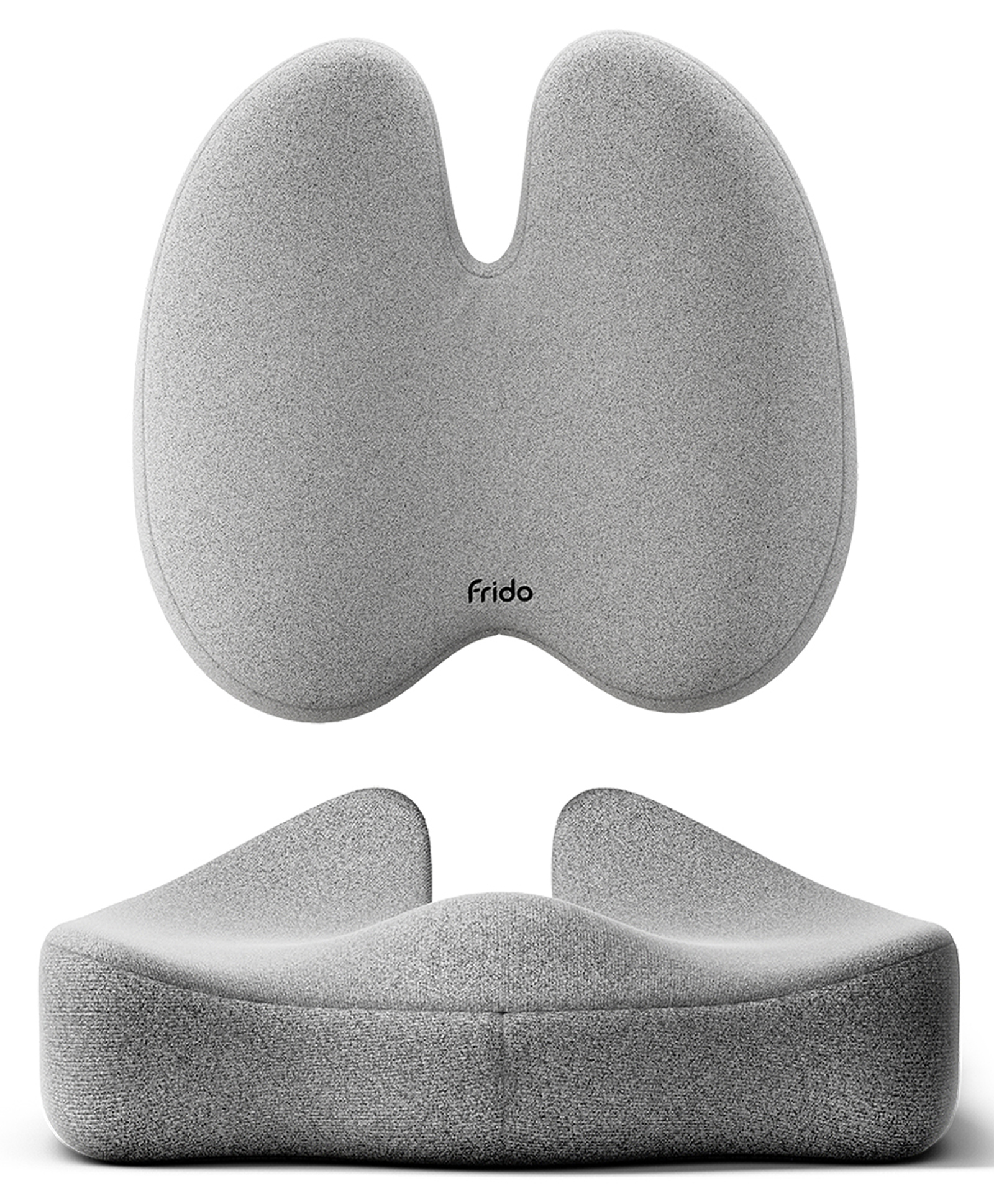 Frido Ultimate Pro Seat Cushion & Posture Corrector Backrest Cushion Combo, Relieves Back, Coccyx Pain, Hi-Per Foam Tech for Orthopedic Support, for Long Sitting Hours on Office/Home Chair, Grey-image-49