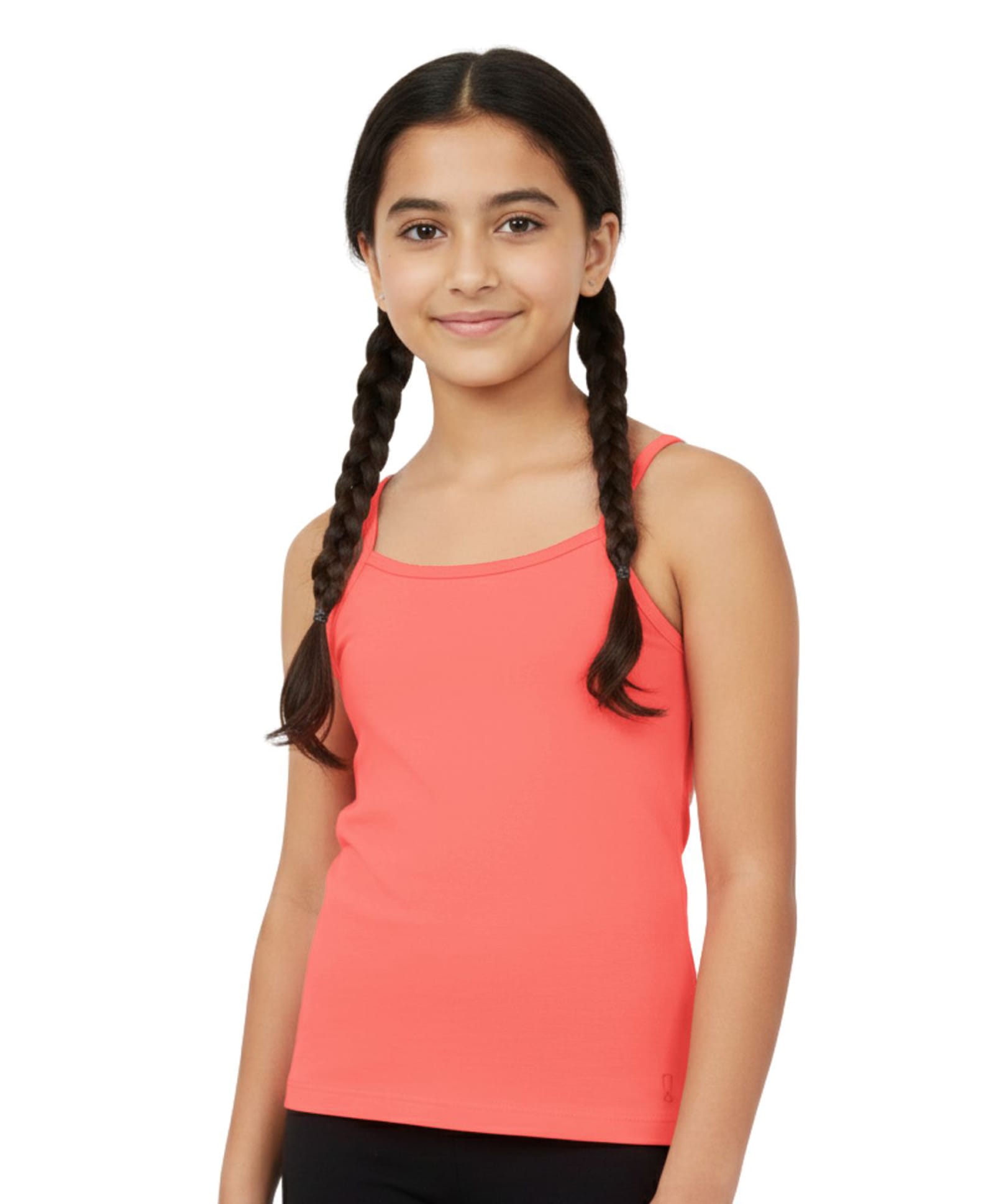 Plan B Cotton Knit Sleeveless Solid Padded Camisole - Coral-image-44