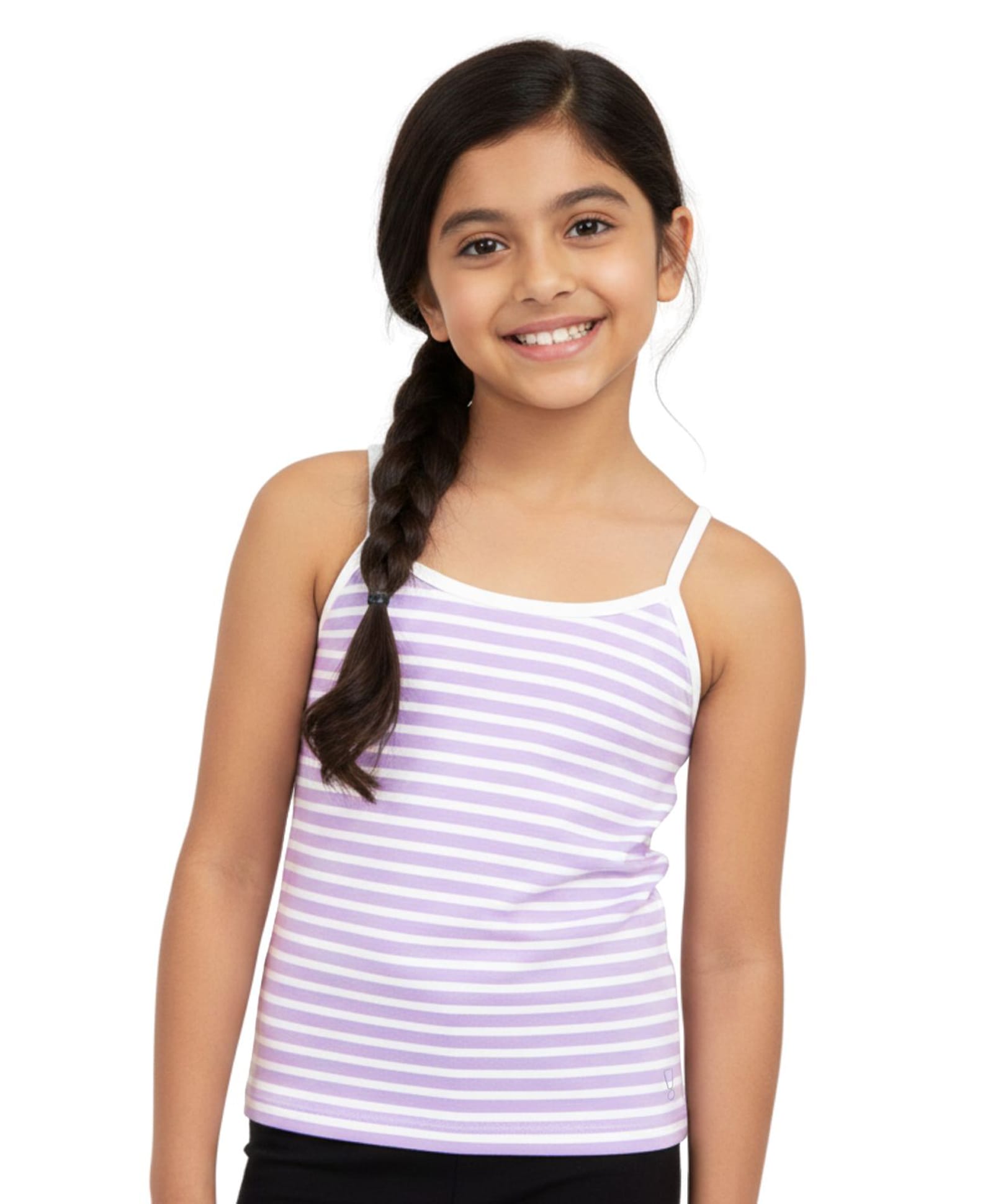 Plan B Cotton Knit Sleeveless Striped Padded Camisole - Lavender-picture-27