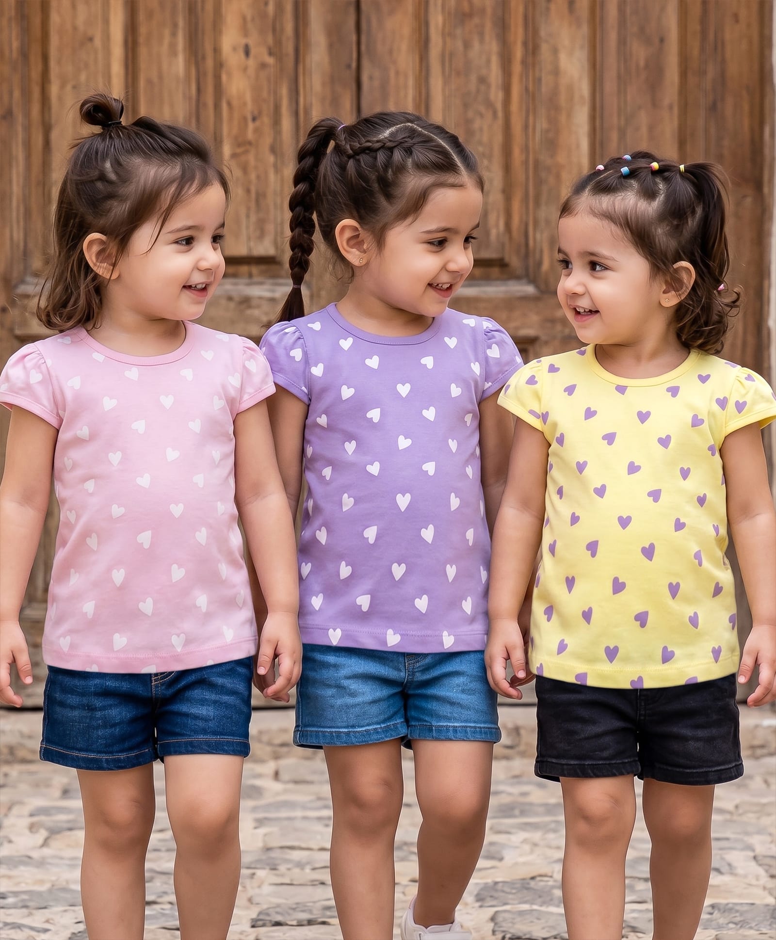 Babyhug Cotton Knit T-Shirts Half Sleeves with Graphics Pack of 3 Multi Color 9-12 Months-picture-13