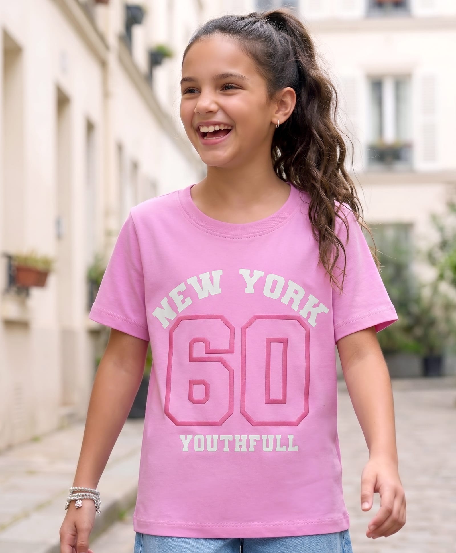 Pine Kids Cotton Knit T-Shirt with Graphic Print Pink 4-5 Years-image-30