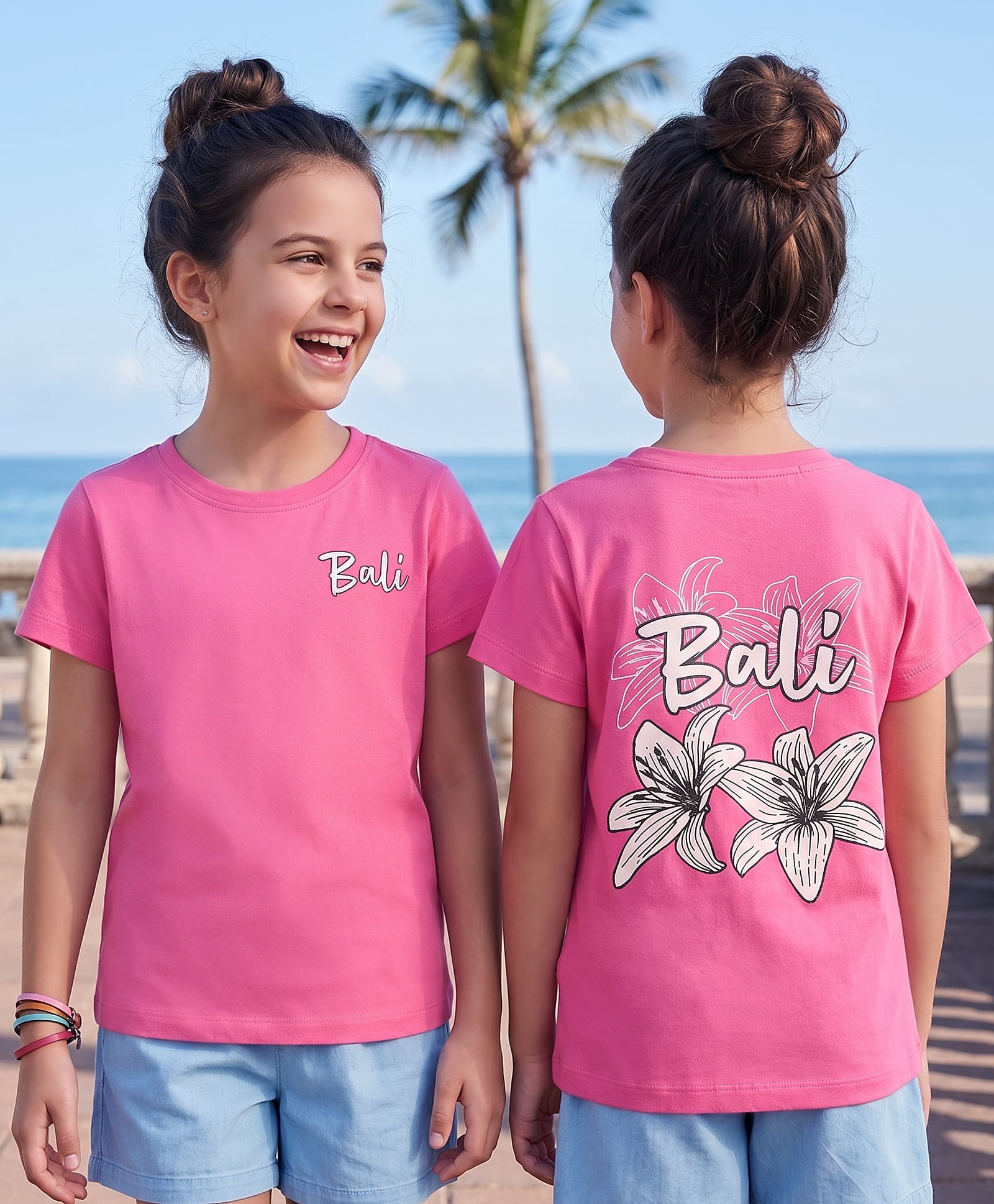 Pine Kids Cotton Knit T-Shirts Round Neck Half Sleeves Pink 6-7 Years-image-27