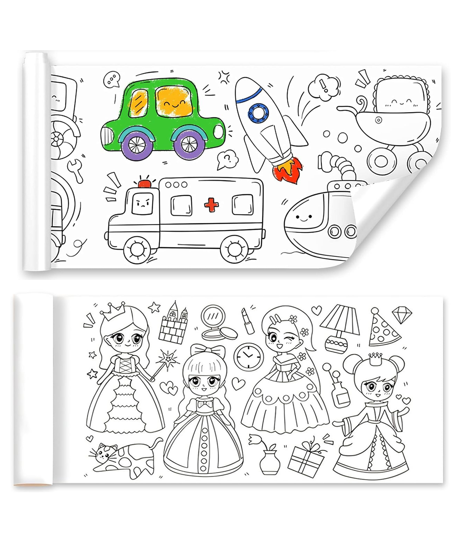 Kidology Kids Double-Sided Art Paper Roll | Long & Tear-Resistant Drawing Paper (30L x 3W Cm)-image-25