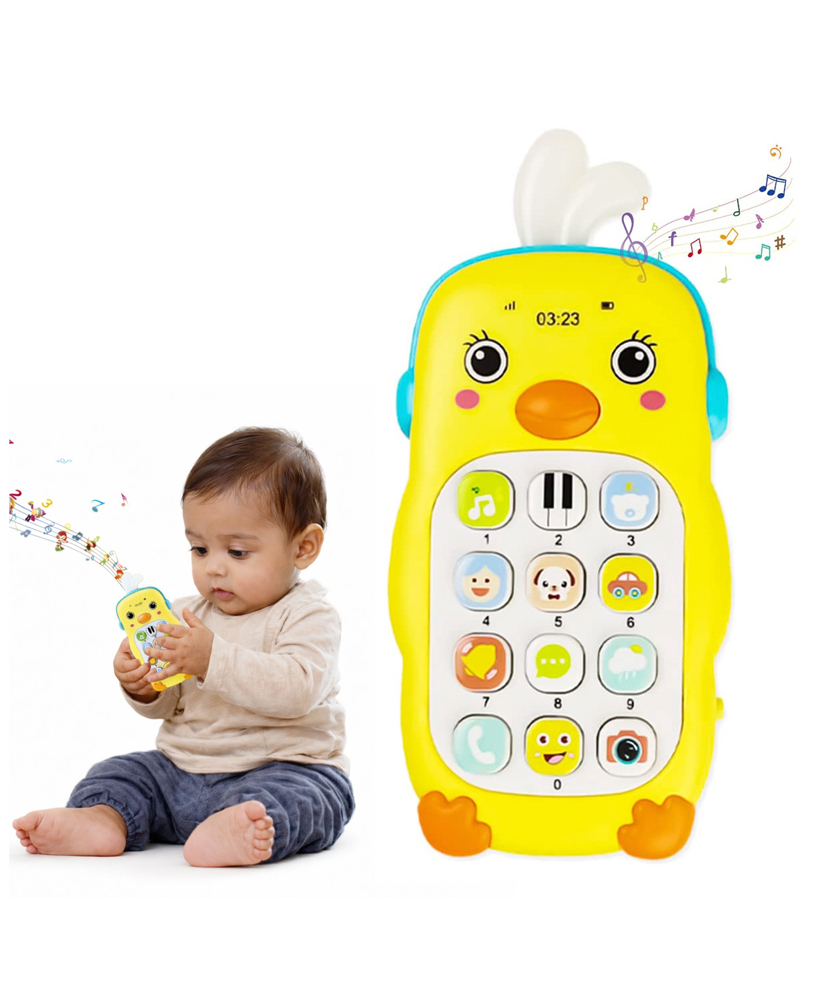 Kidology Musical Phone Maze Sensory Toy for Babies | Light & Sound Learning Toy for 1218 Months