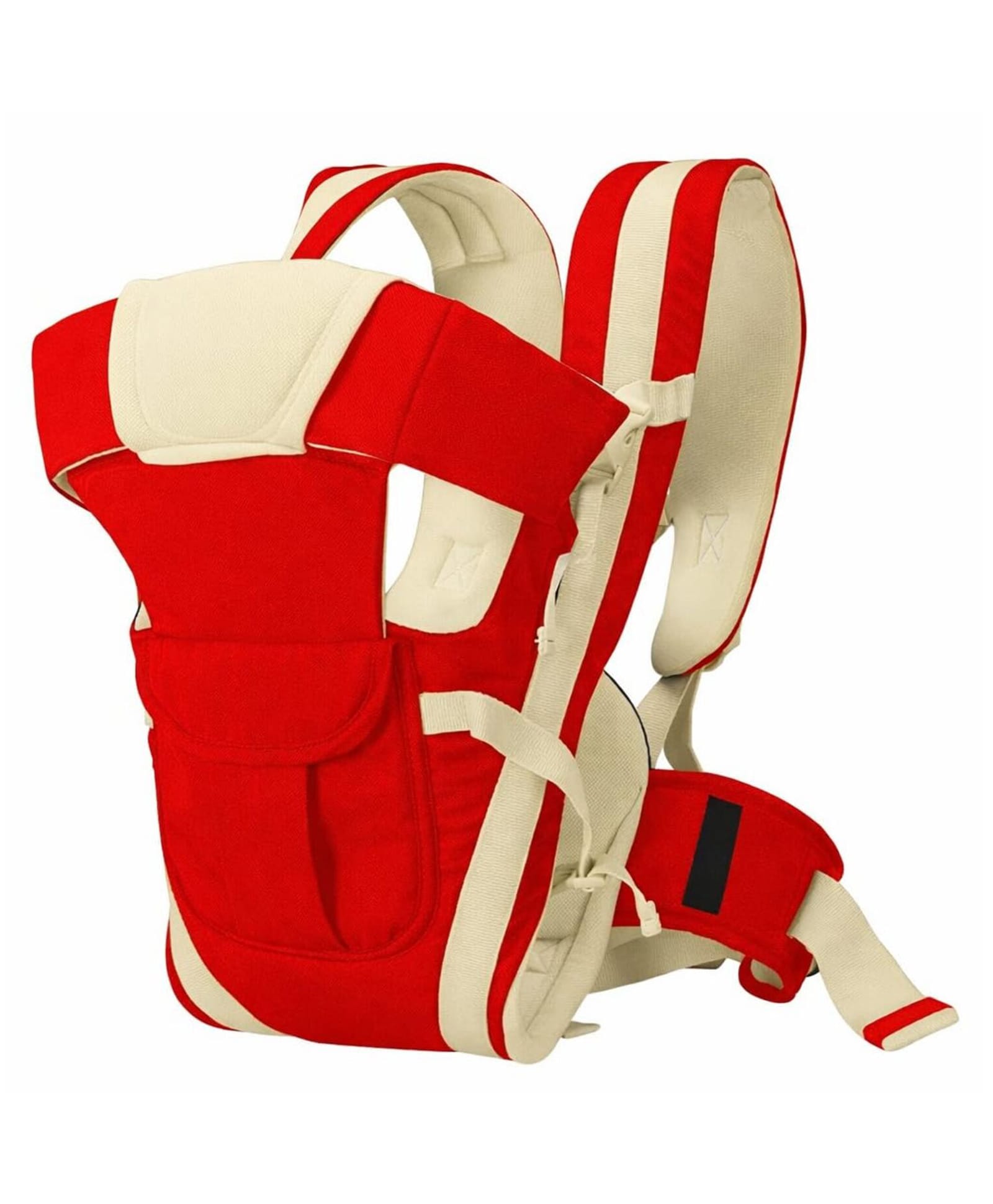 AEREX Adjustable Baby Carrier 4-in-1 Infant Carrier Baby Carry Sling Carrier for 3 to 3 Years Baby Honeycomb Kangaroo Bag Toddler Carrier Body Holder Backpack (Red)