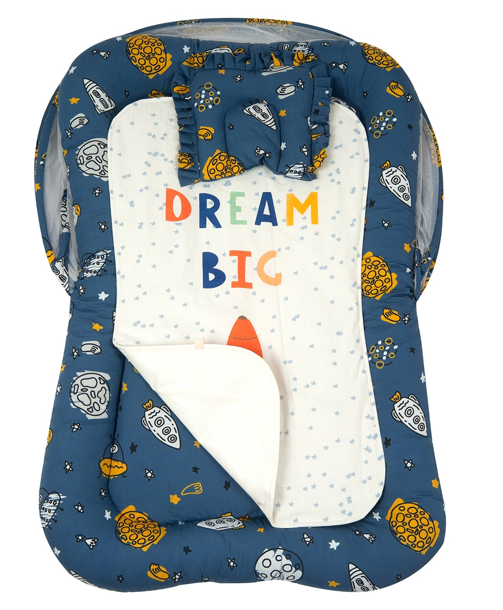 Tidy Sleep Gadda Set with Changing Mat Little space cat 0-6 Months-picture-2