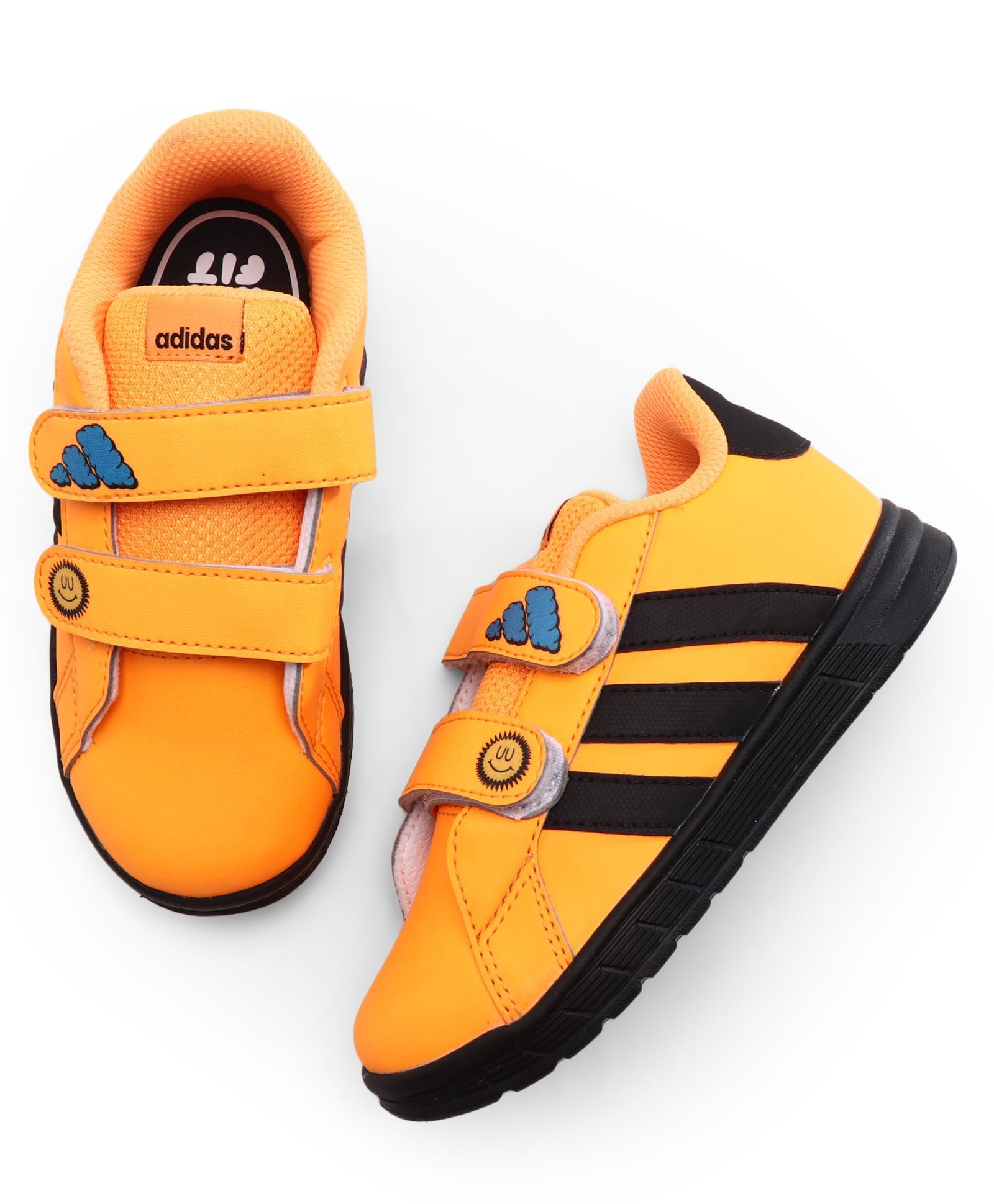 ADIDAS KIDS Velcro Closure Striped Sneaker - Orange-picture-41