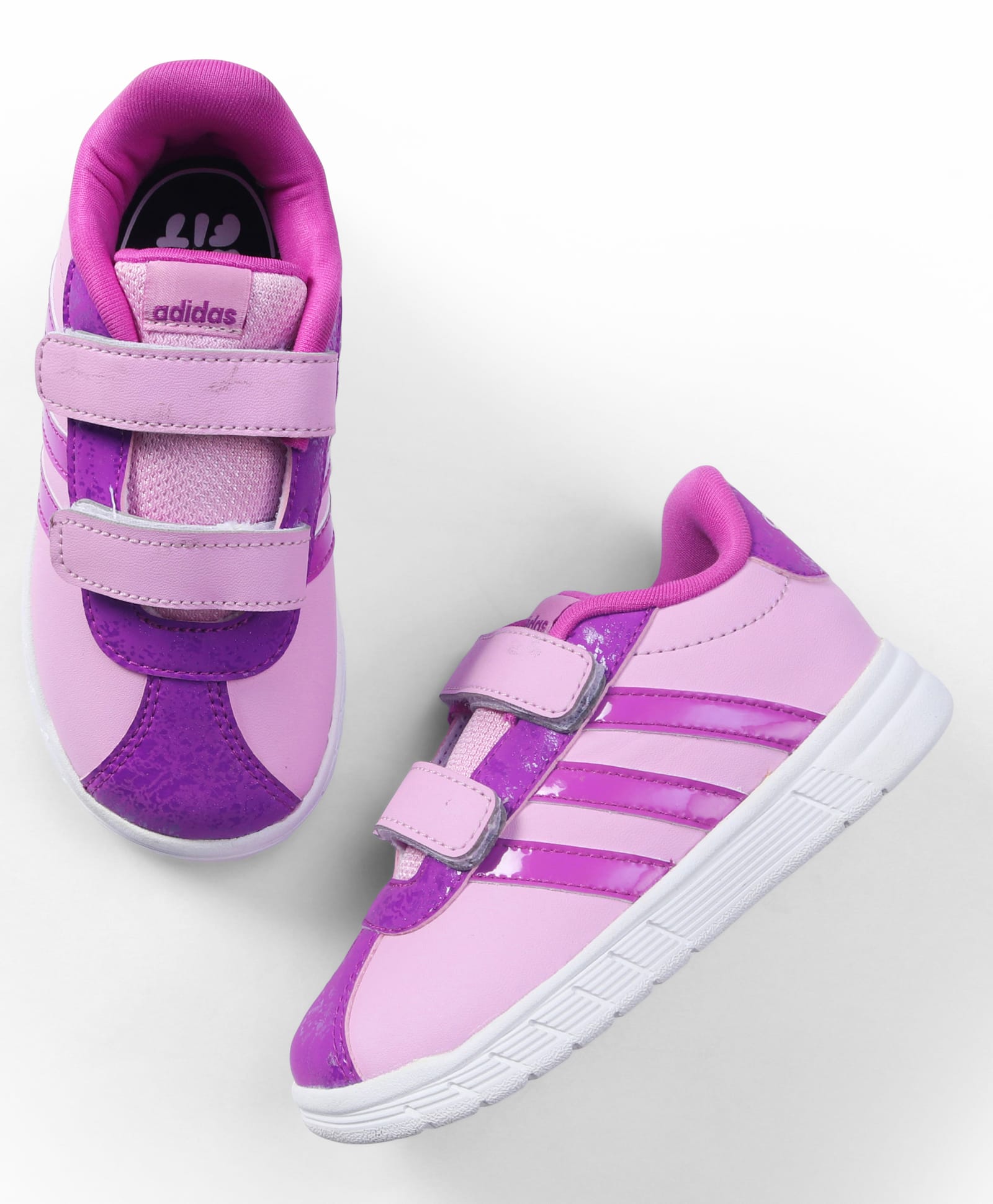ADIDAS KIDS Velcro Closure Sneakers with Stripes - Lilac-picture-36