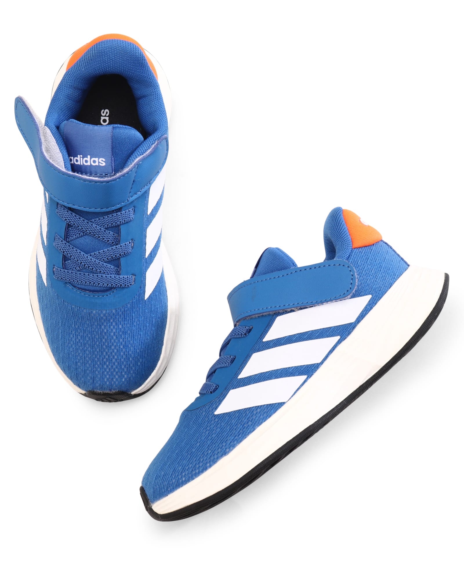 ADIDAS KIDS Velcro Closure Sports Shoes With Stripes- Blue & White-picture-28