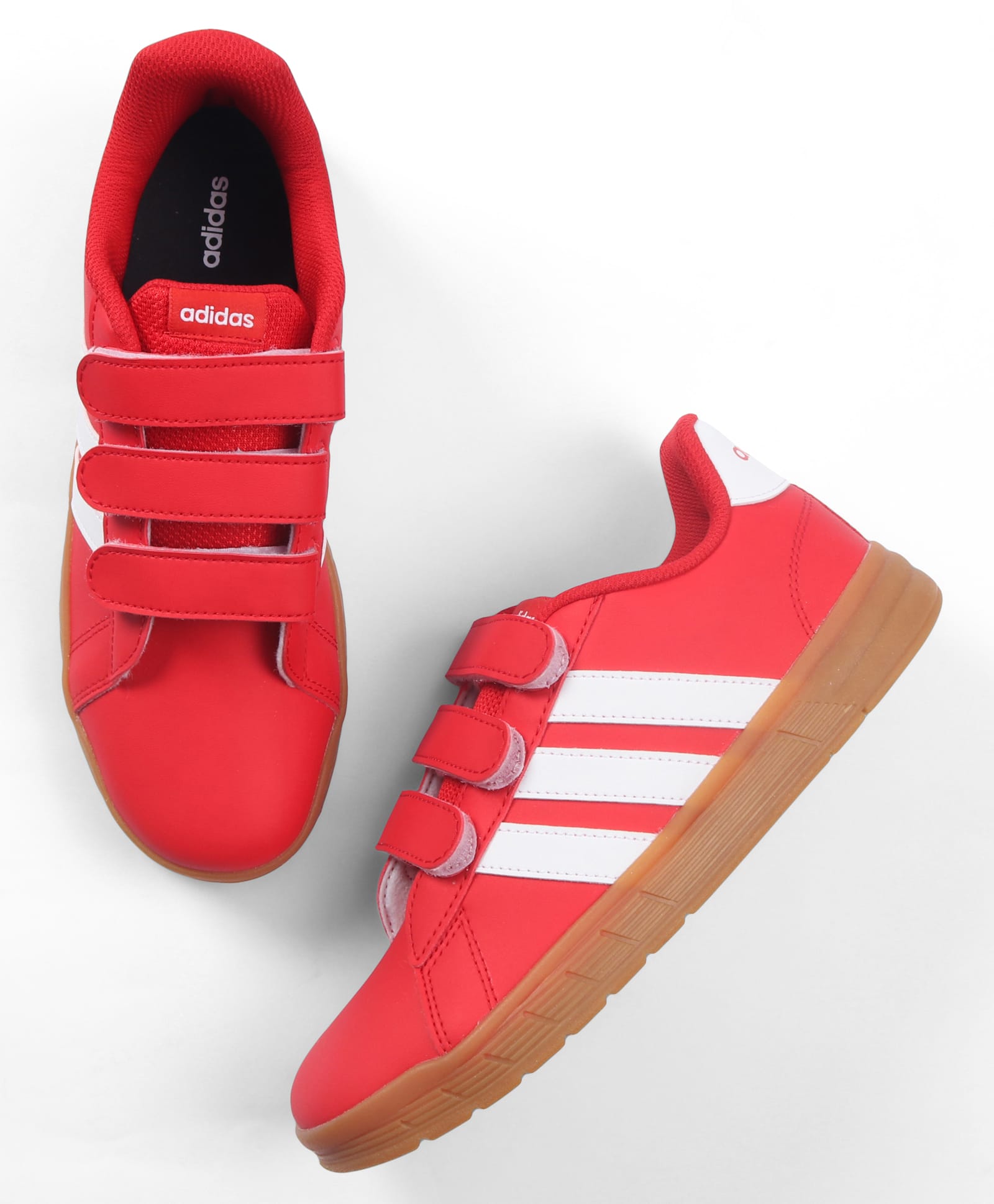 ADIDAS KIDS Velcro Closure Sneaker With Stripes - Red-picture-39