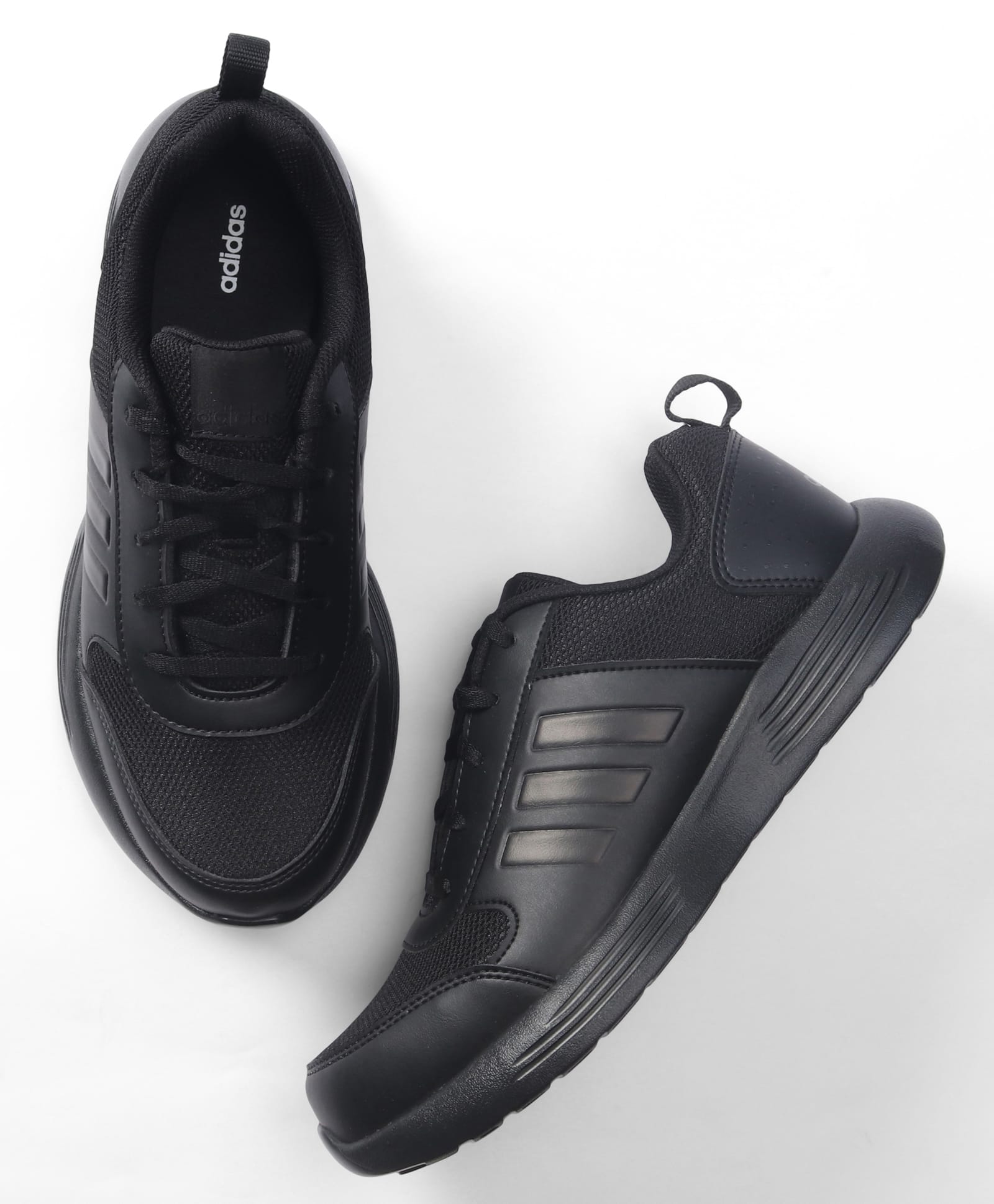 ADIDAS KIDS Lace Up Sport Shoes with Stripes - Black-image-31