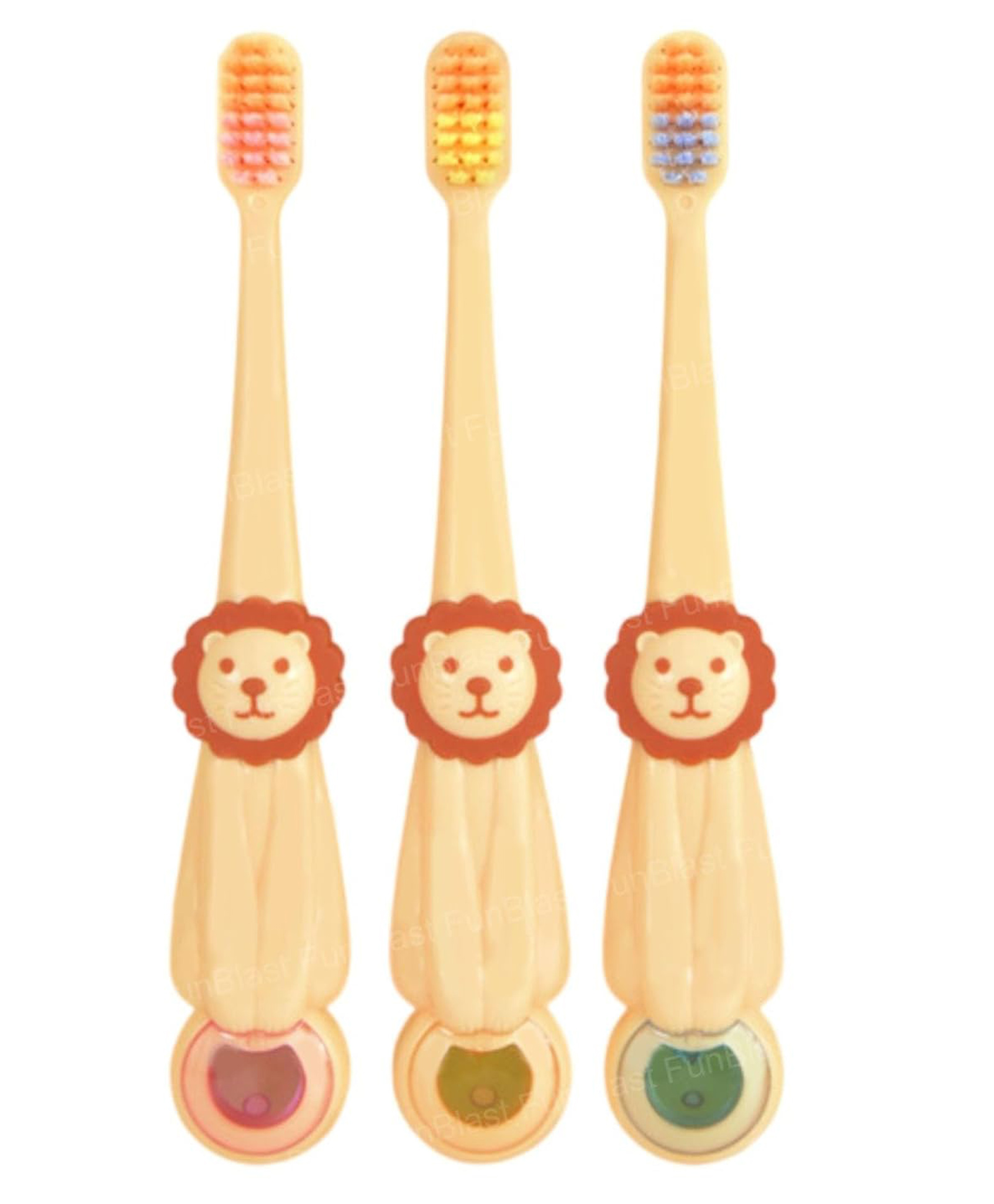 FunBlast Animal Design Soft Bristles Manual Toothbrush for Kids Pack of 3 (Multicolor)-image-22
