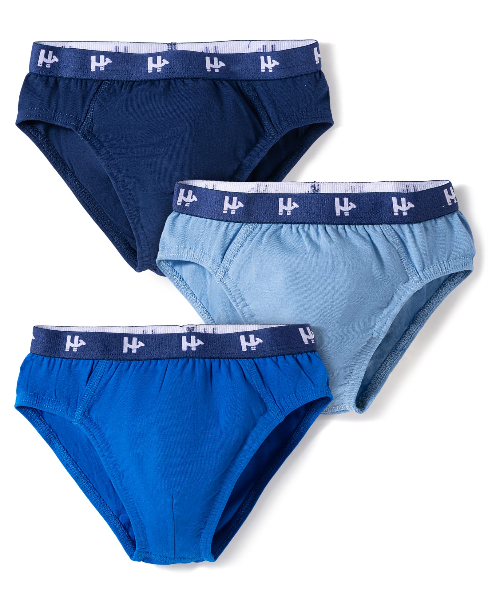 Honeyhap Premium Cotton Elastane Knit Briefs With Bio Finish Pack of 3 - Blissful Blue Navy Peony & Blue Aster-picture-15