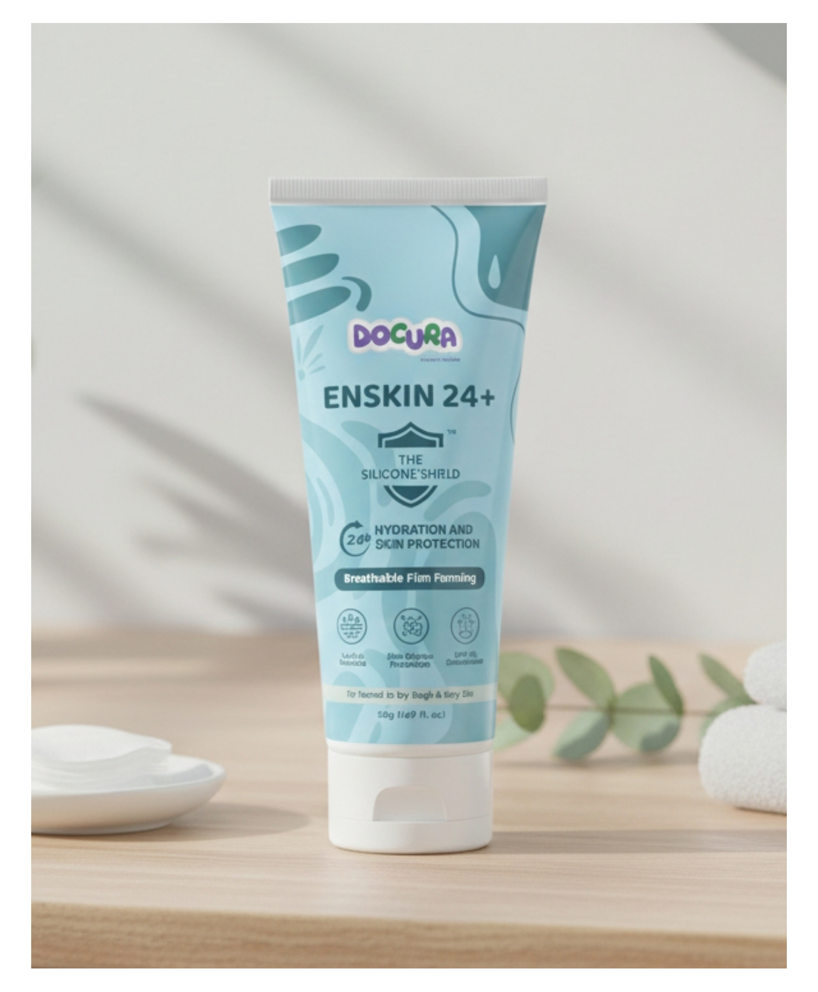 Docura Enskin 24+ Moisturizing Body Cream with Silicone Shield | 24+ Hour Hydration & Skin Barrier Protection For Newborns, Preterm Babies, Kids & Adults - 6*2*13-picture-24