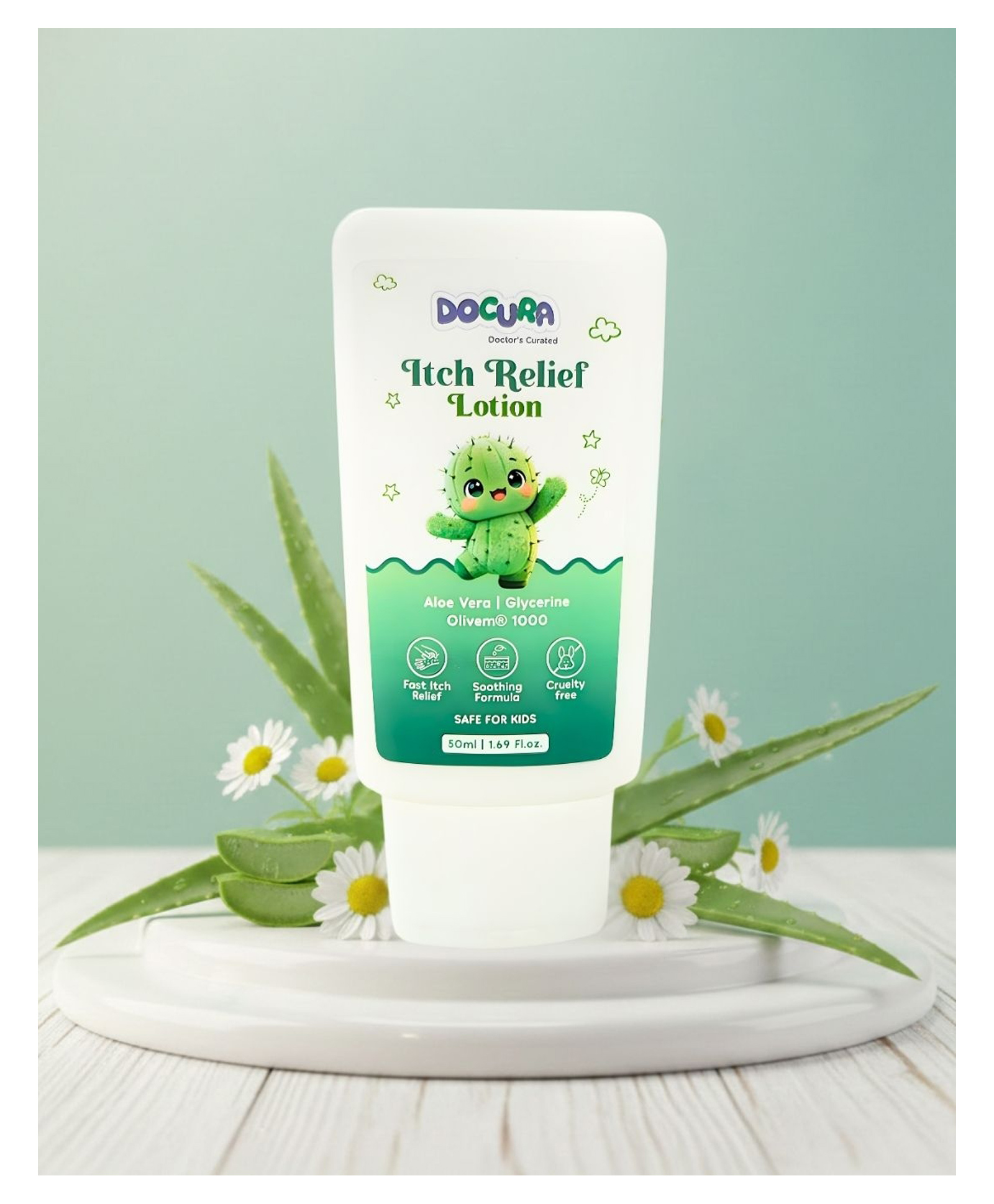Docura Baby Anti-Itching Lotion for Infants & Children | Fast Relief from Itching, Dryness & Irritation | With Oat-Derived Actives, Aloe Vera & Glycerin | Gentle, Non-Sticky | 50 ml-picture-11