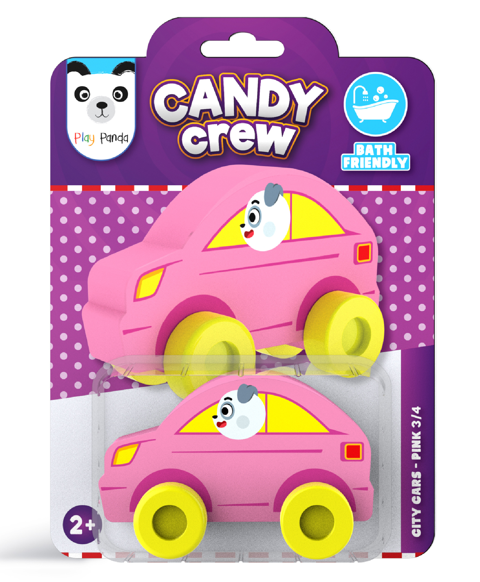 Play Panda Candy Crew Floating Bath Toy Car Fun Water Adventure Danny Dog - Pink-picture-23