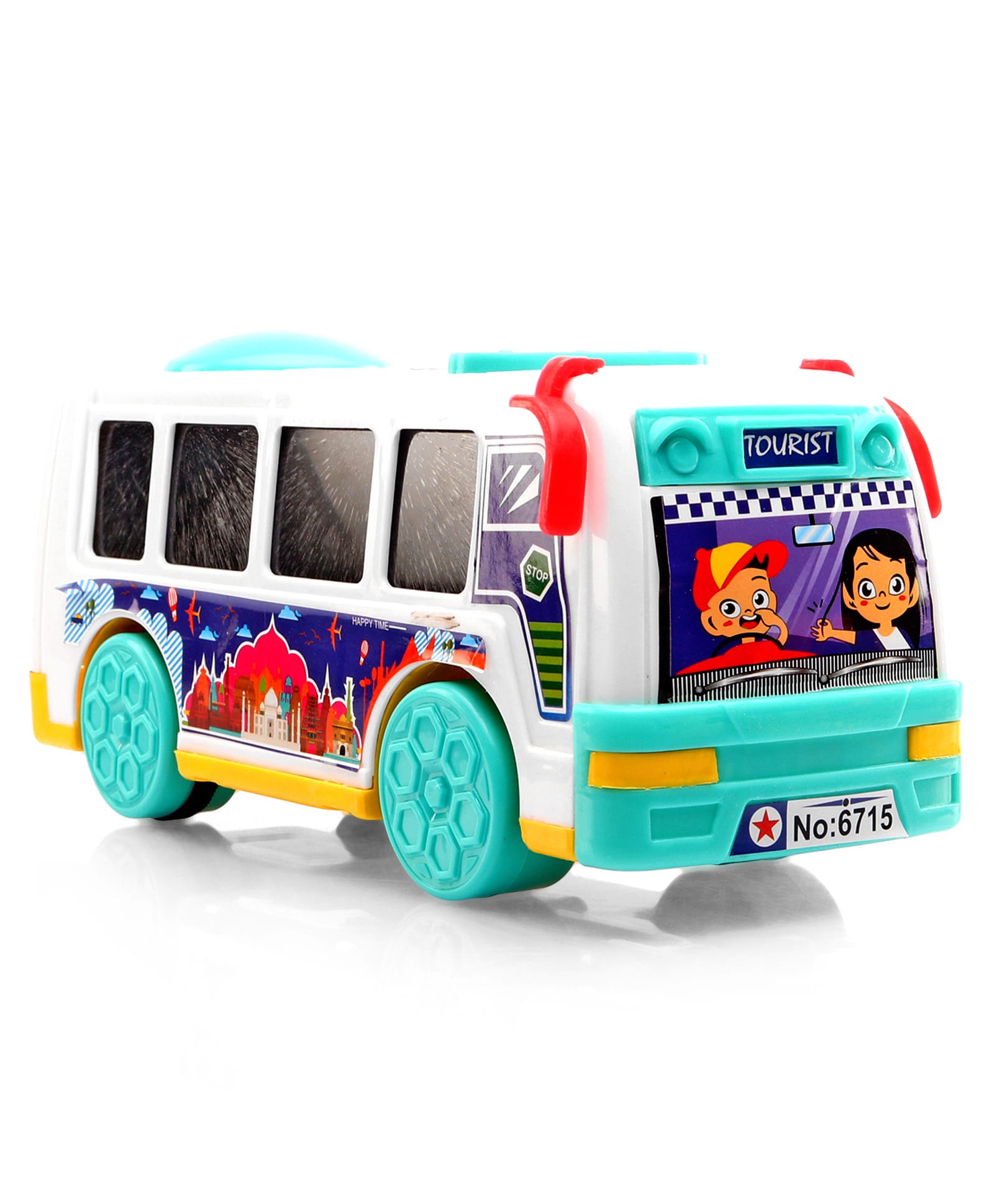 United Agencies Friction Powered Tourist Bus Toy - Multicolor-image-21