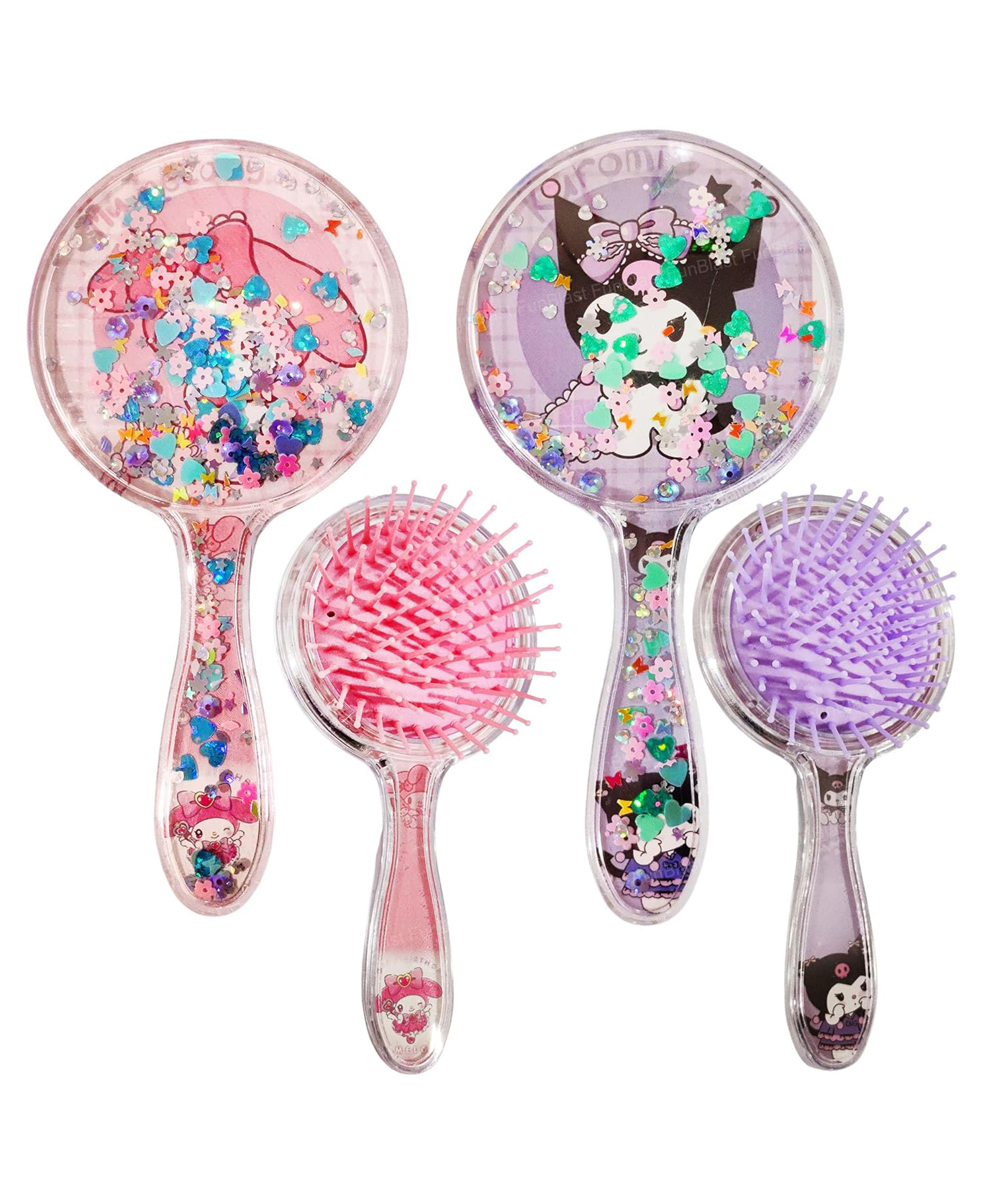 FunBlast Cartoon Theme Round Shape Hair Comb for Girls Pack of 2 (Random Color and Print)-picture-13