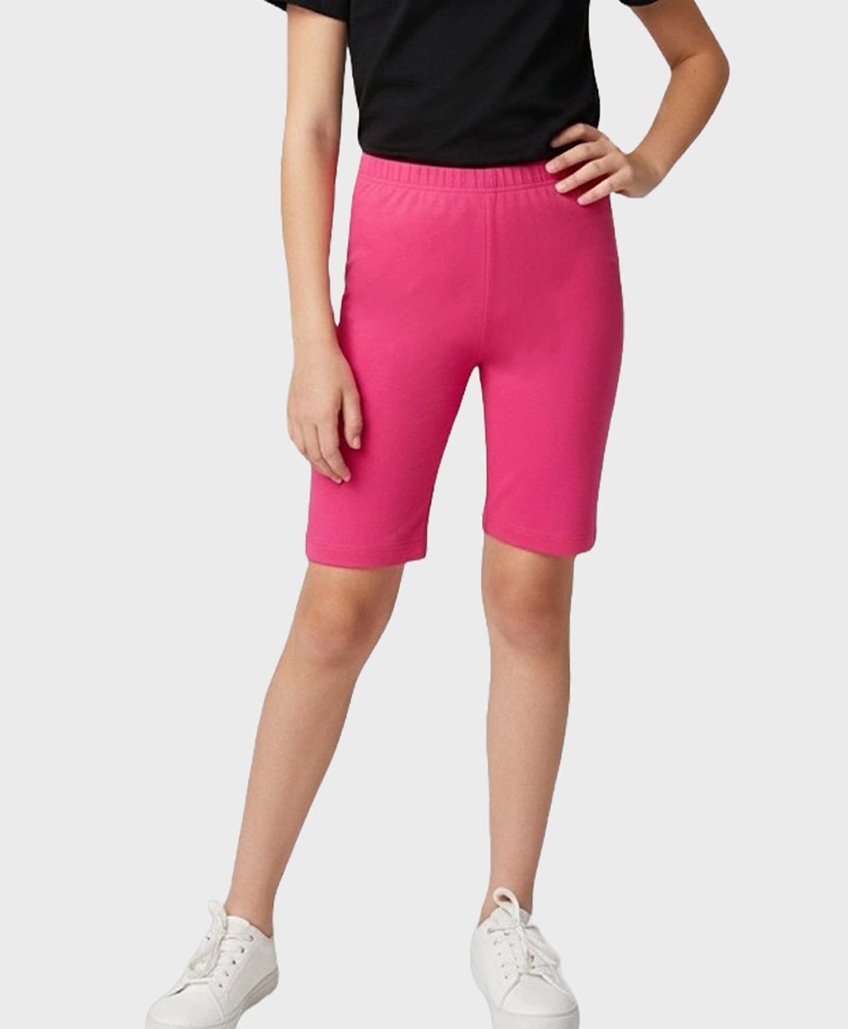 Charm n Cherish Cotton Knit Solid Shorts - Dark Pink-picture-39