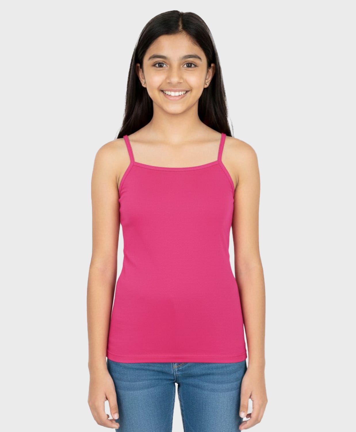 Charm n Cherish Cotton Knit Sleeveless Solid Camisole - Dark Pink-image-36