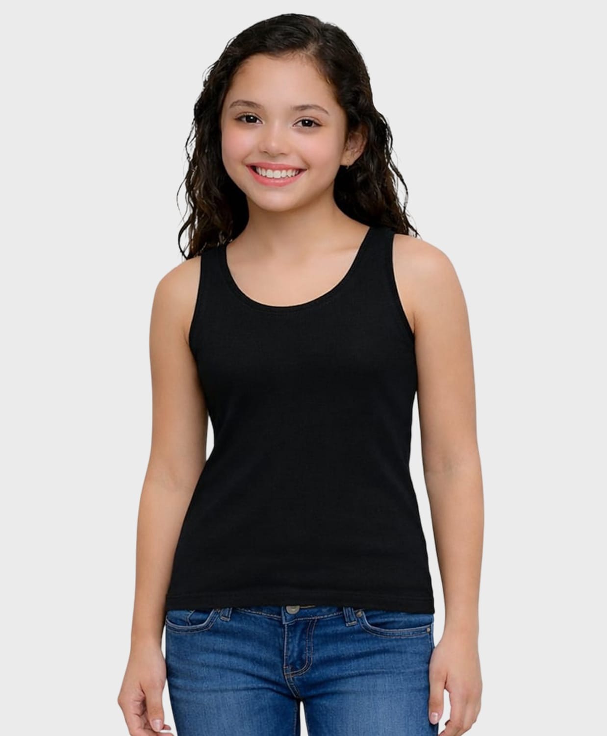 Charm n Cherish Cotton Knit Sleeveless Solid Tank Top - Black-image-19