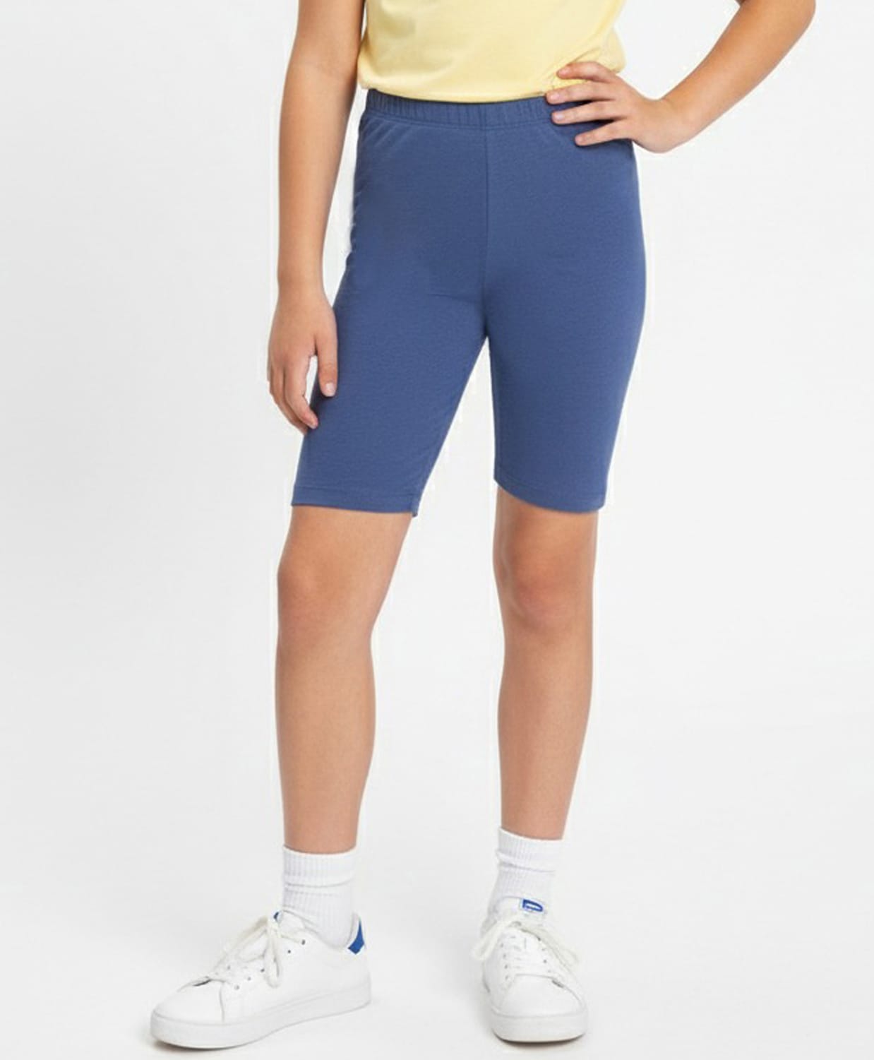 Charm n Cherish Cotton Knit Solid Shorts - Ink Blue-picture-27