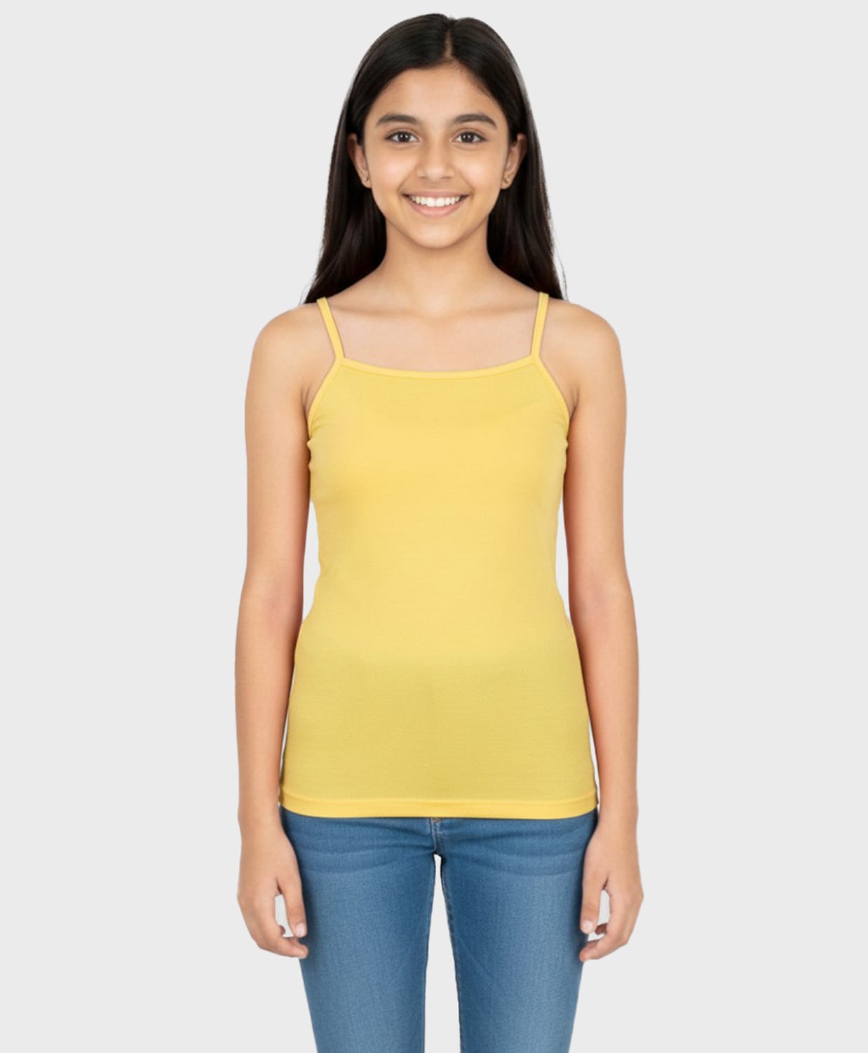 Charm n Cherish Cotton Knit Sleeveless Solid Camisole - Lime Yellow-picture-25