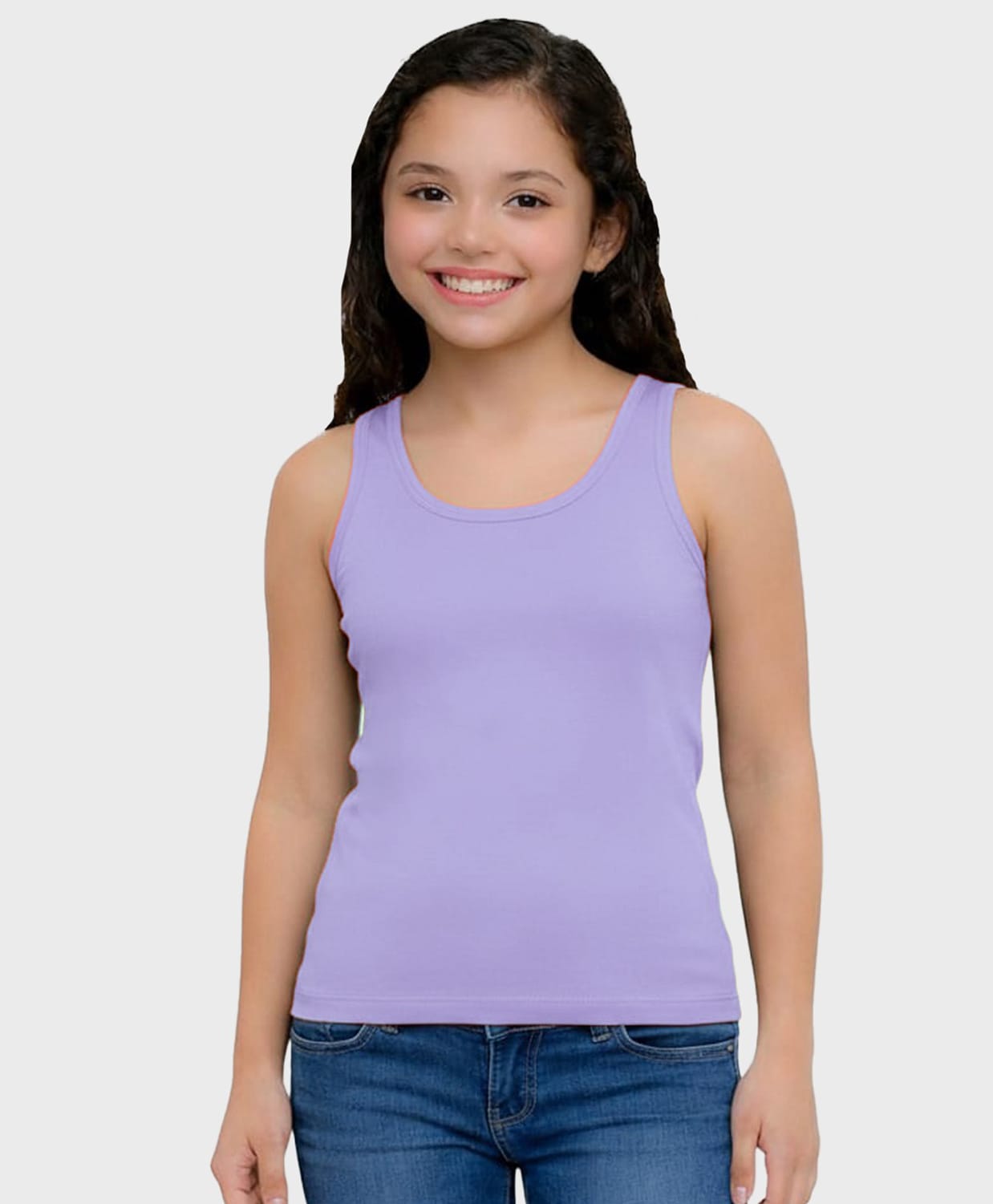 Charm n Cherish Cotton Knit Sleeveless Solid Padded Tank Top - Lavender-picture-11