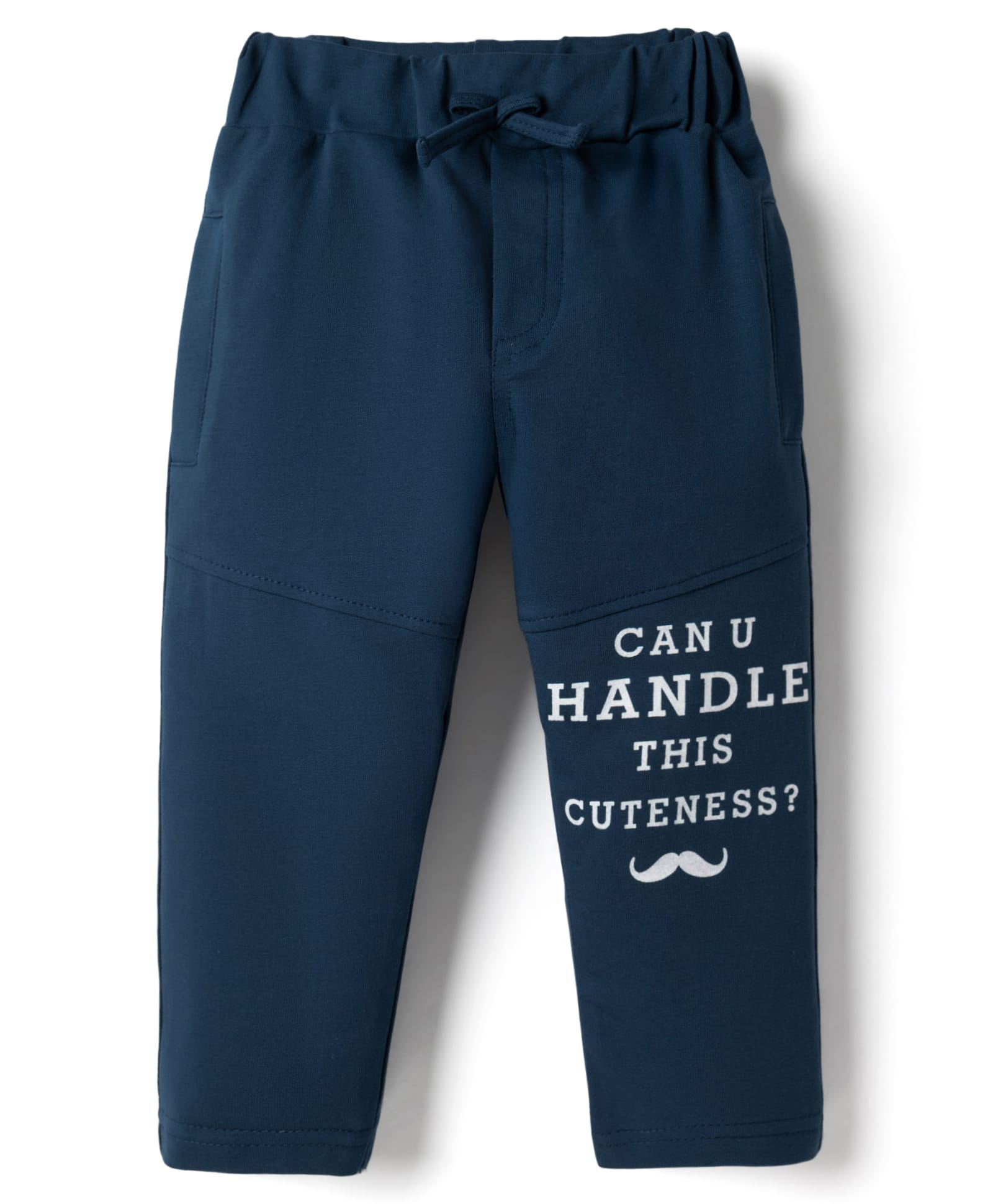 Mini Taurus Interlock Knit Full Length Lounge Pant with Text Print - Maroon-image-27