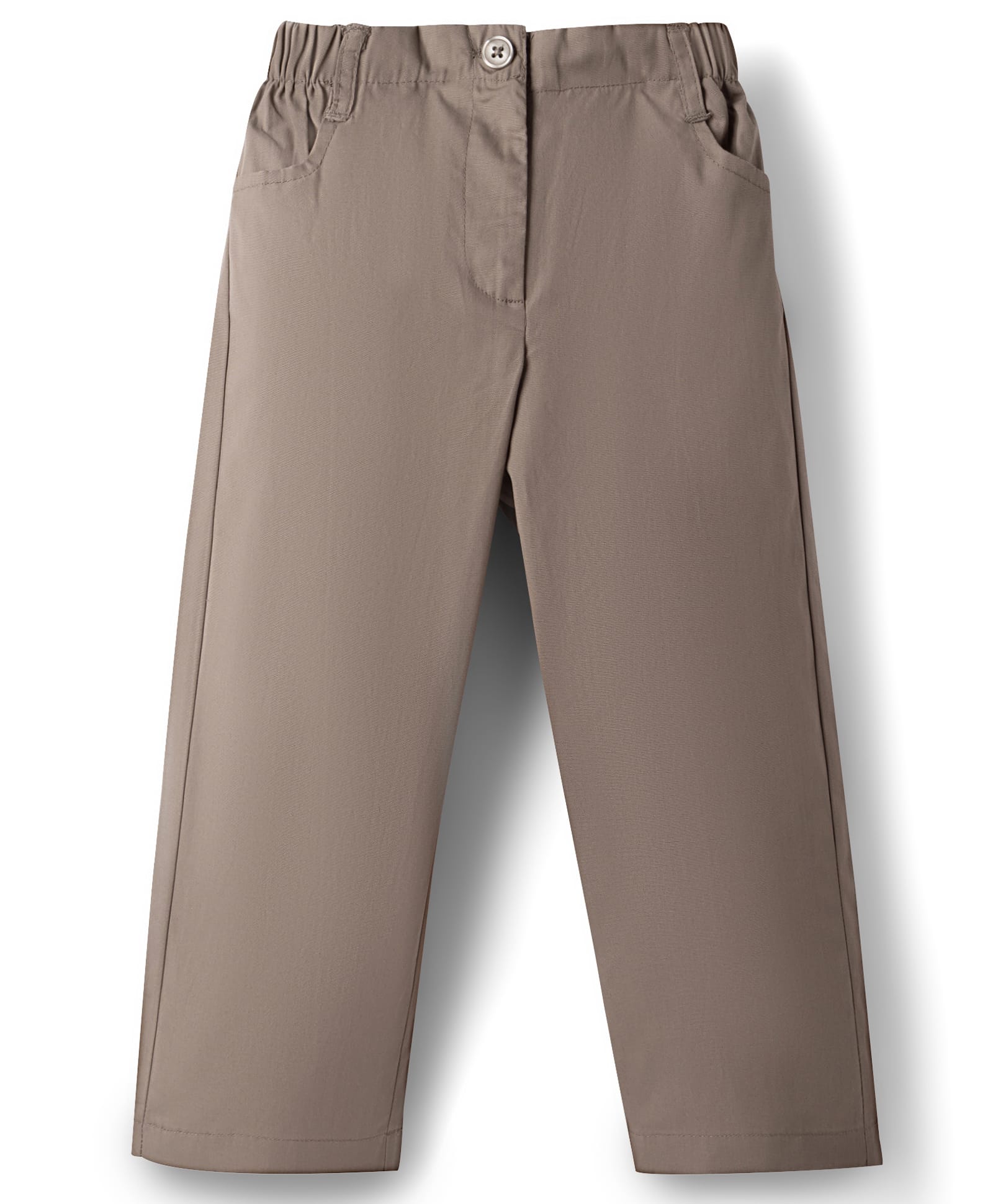 kookie kids india Kookie Kids Poplin Woven Full Length Solid Color Trouser - Tan-picture-17