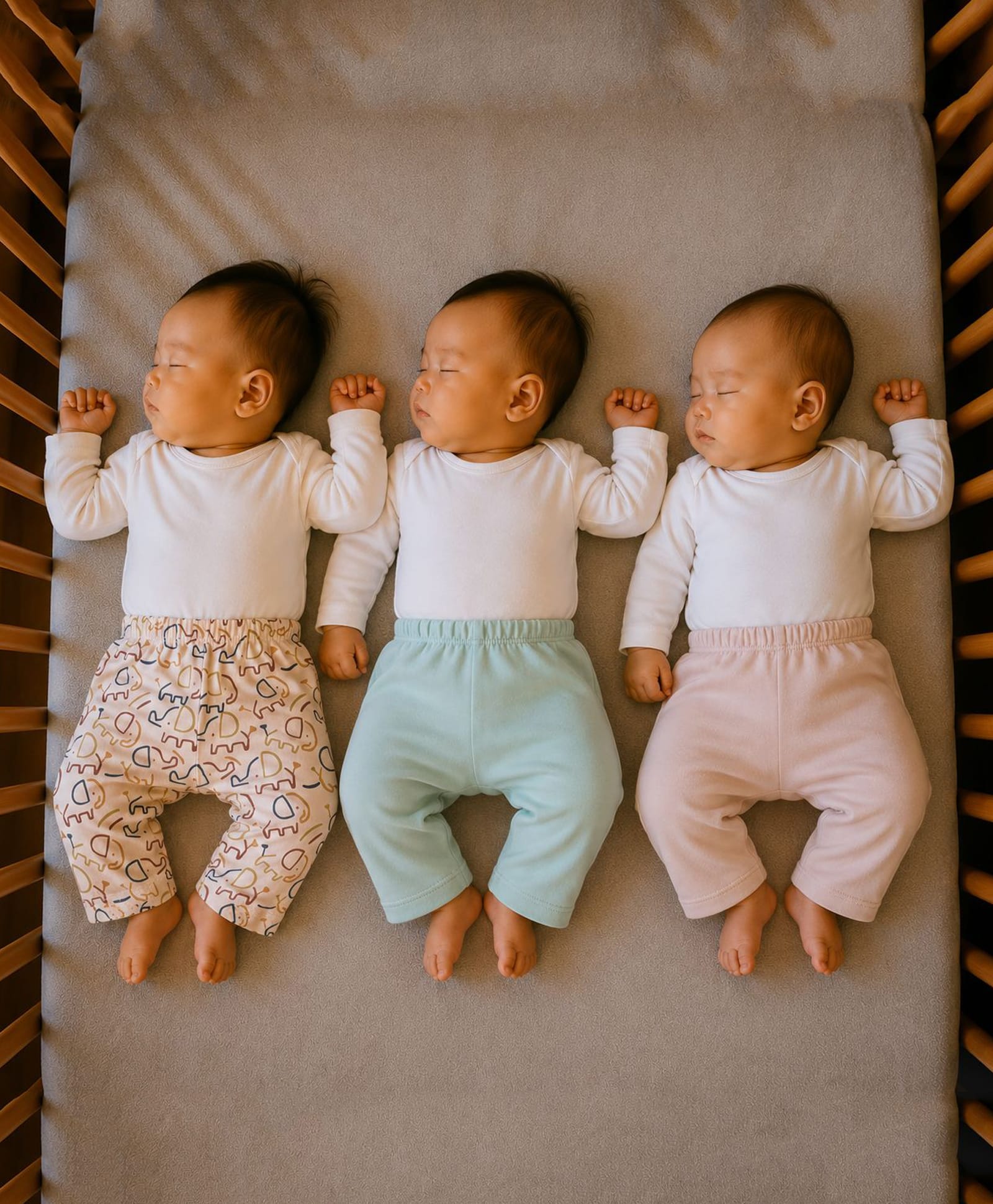 PREKIES Cotton Knit Pack Of 3 Solid & Animal Printed Pajamas - Multi Colour-image-20