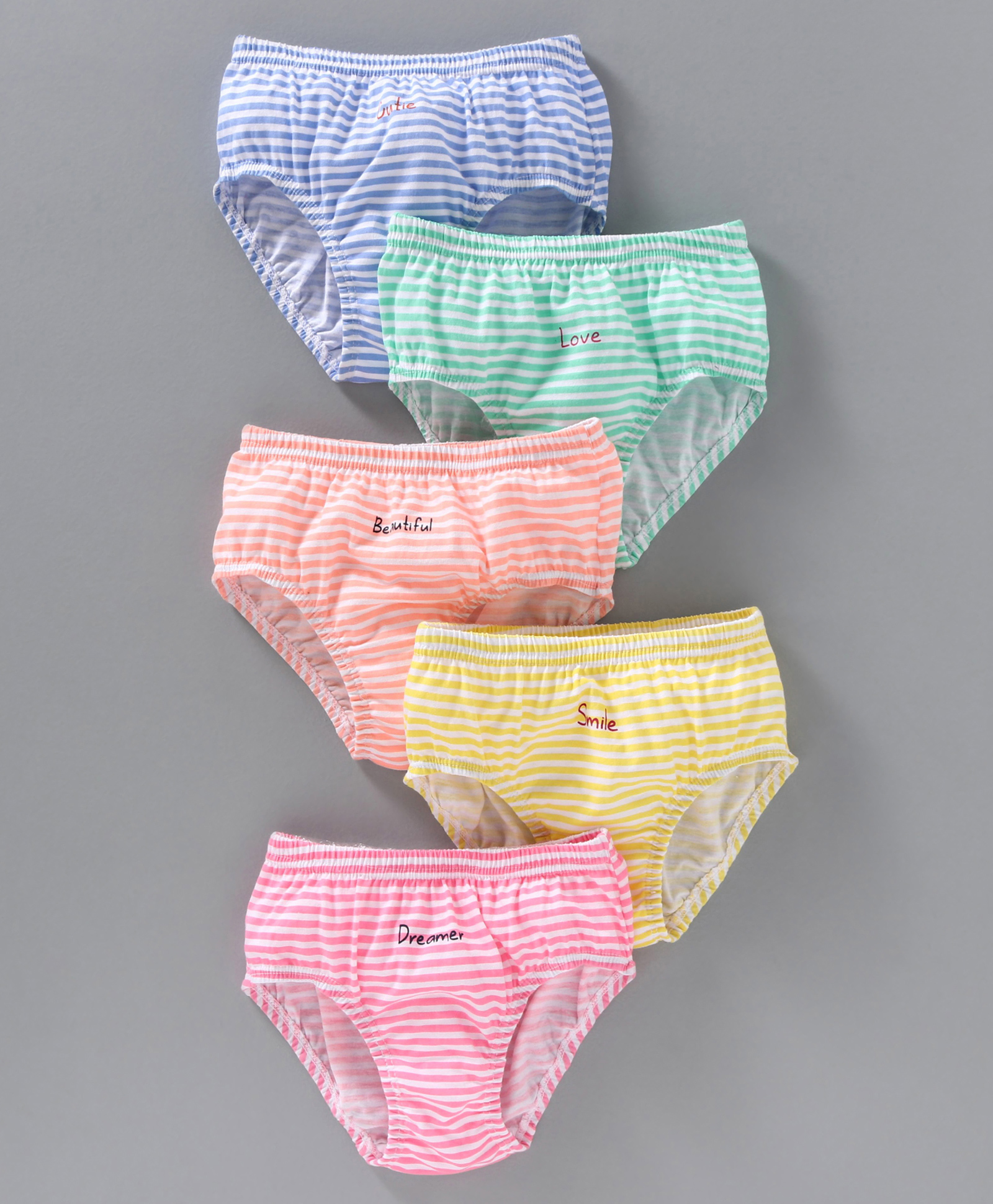 Bodycare Cotton Knit Striped Panties Pack Of 5 - Multicolour-image-8